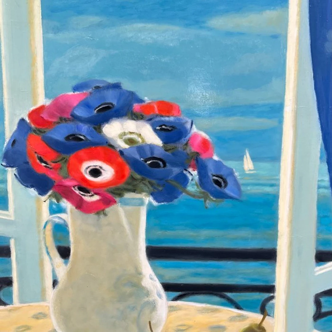 Yves Ganne (1931-2019) - Nature morte aux fleurs et...