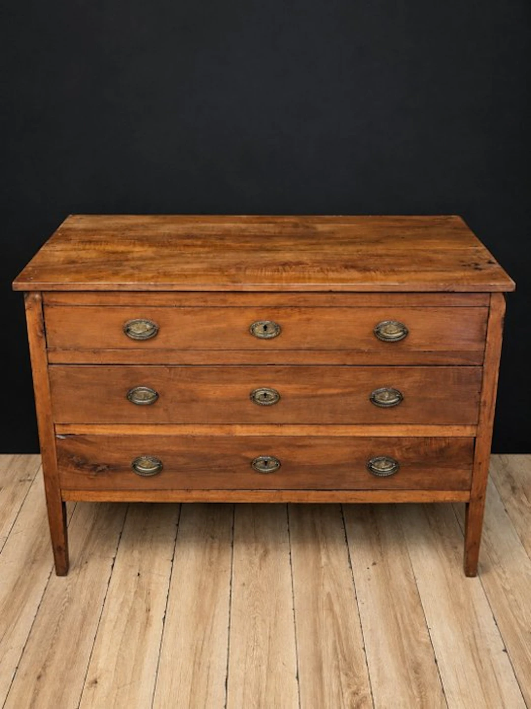 Chest of drawers - Walnut, Bronze - Antique Louis XVI commode