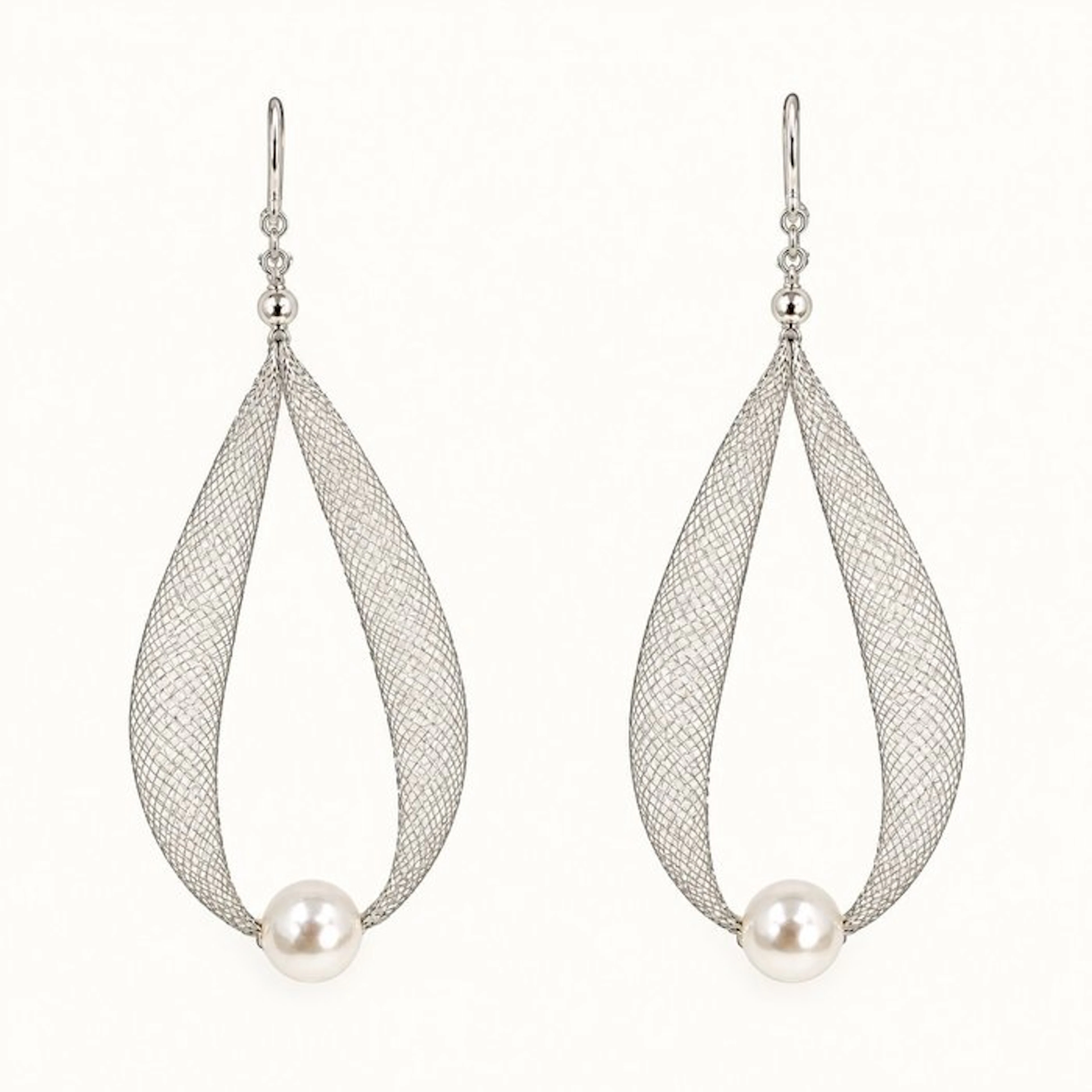 Earrings - 18 kt. White gold - 7mm Akoya Pearls