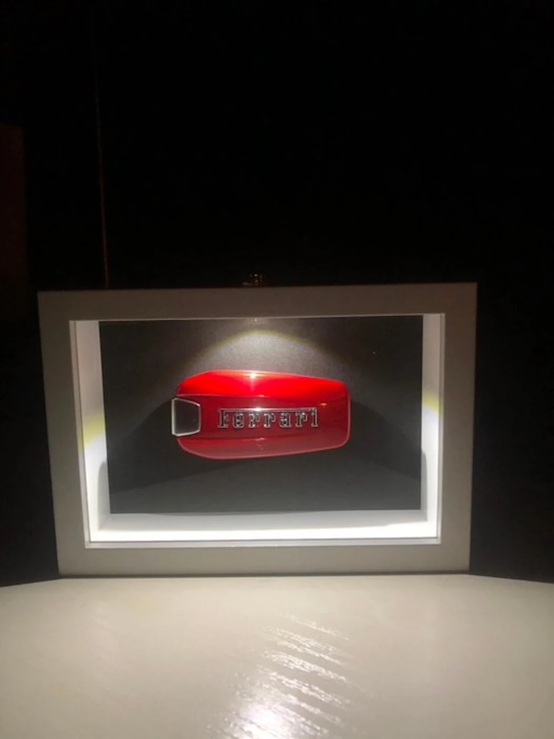 Wall decoration - Italy - Picture frame with a Ferrari key