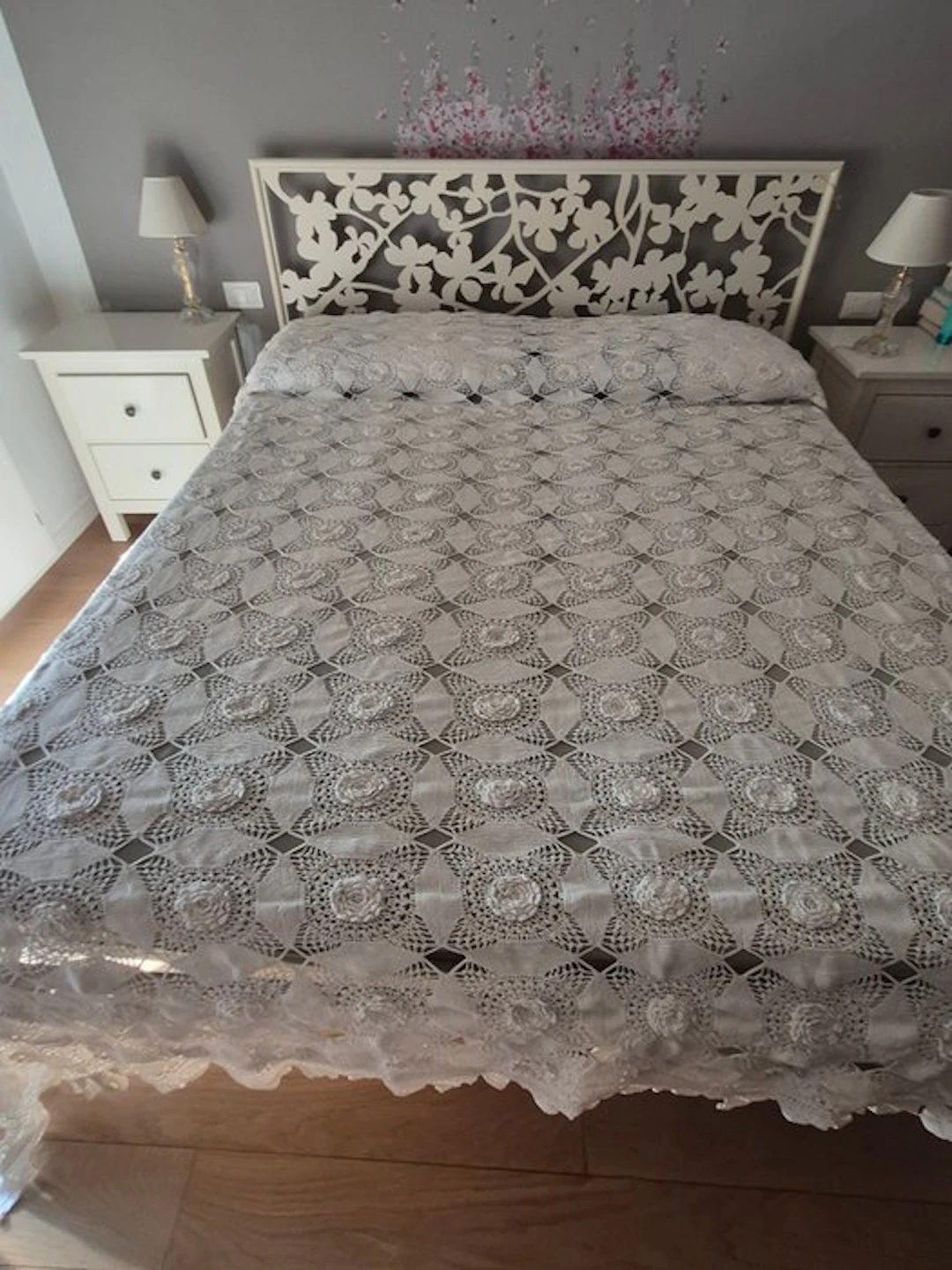 Bedspread - 245 cm - 200 cm - Crochet masterpiece