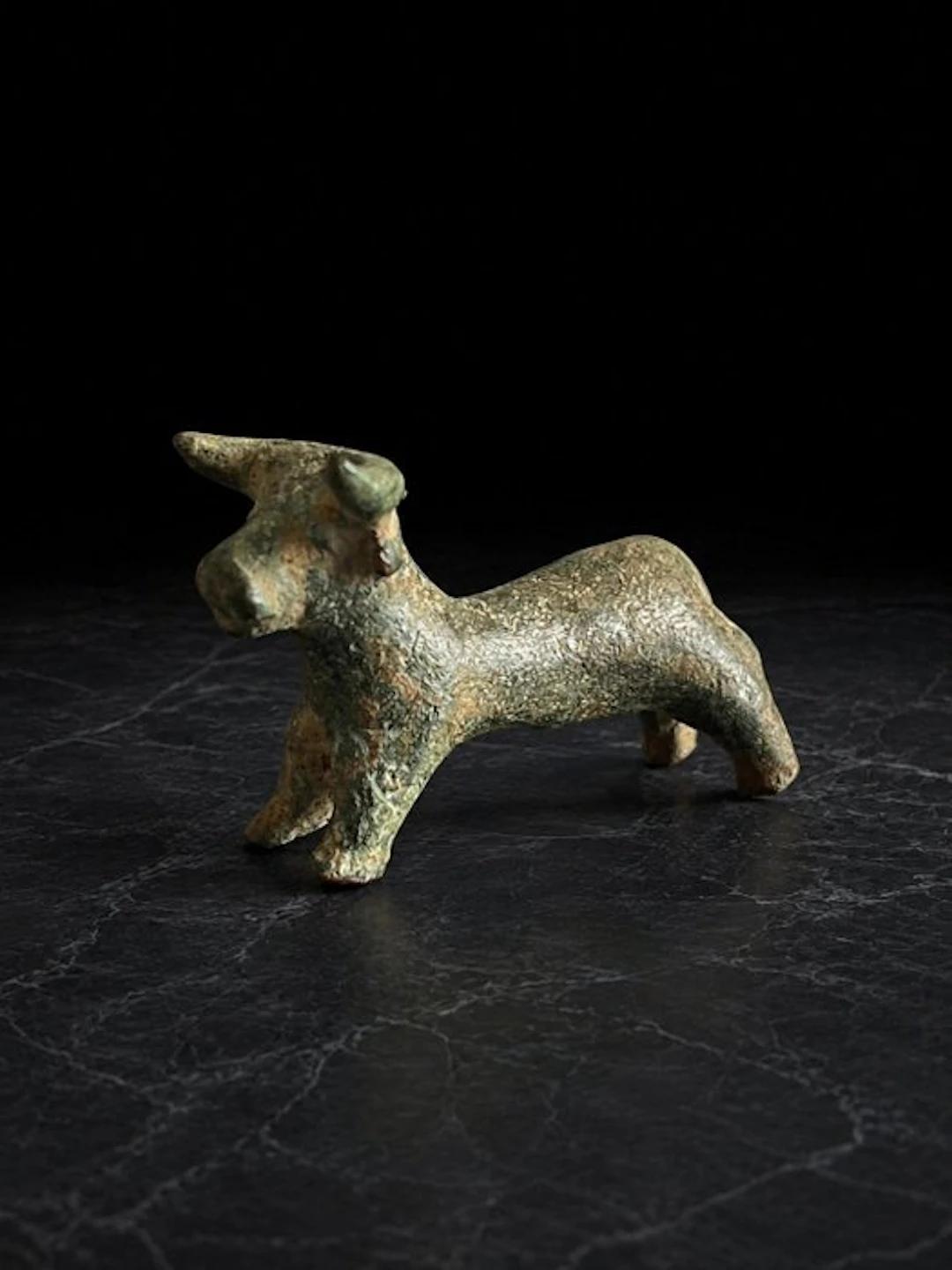 Ancient Roman, Empire Bronze Bovine Figurine 1st to 3rd Century AD - 4.6 cm