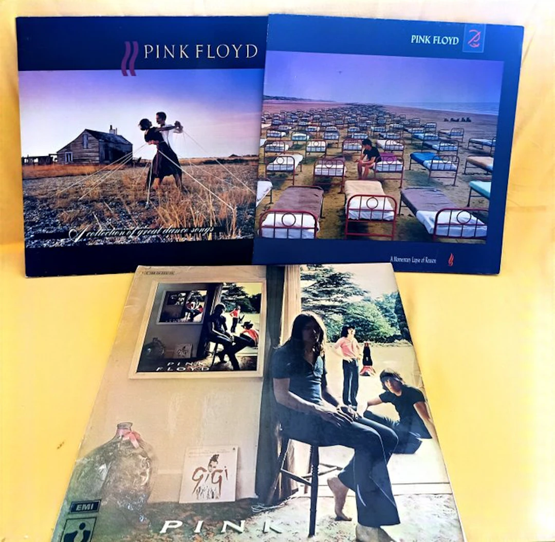 Pink Floyd - 3 Albums - LP albums (multiple items) - Stereo, Reissue - 1970