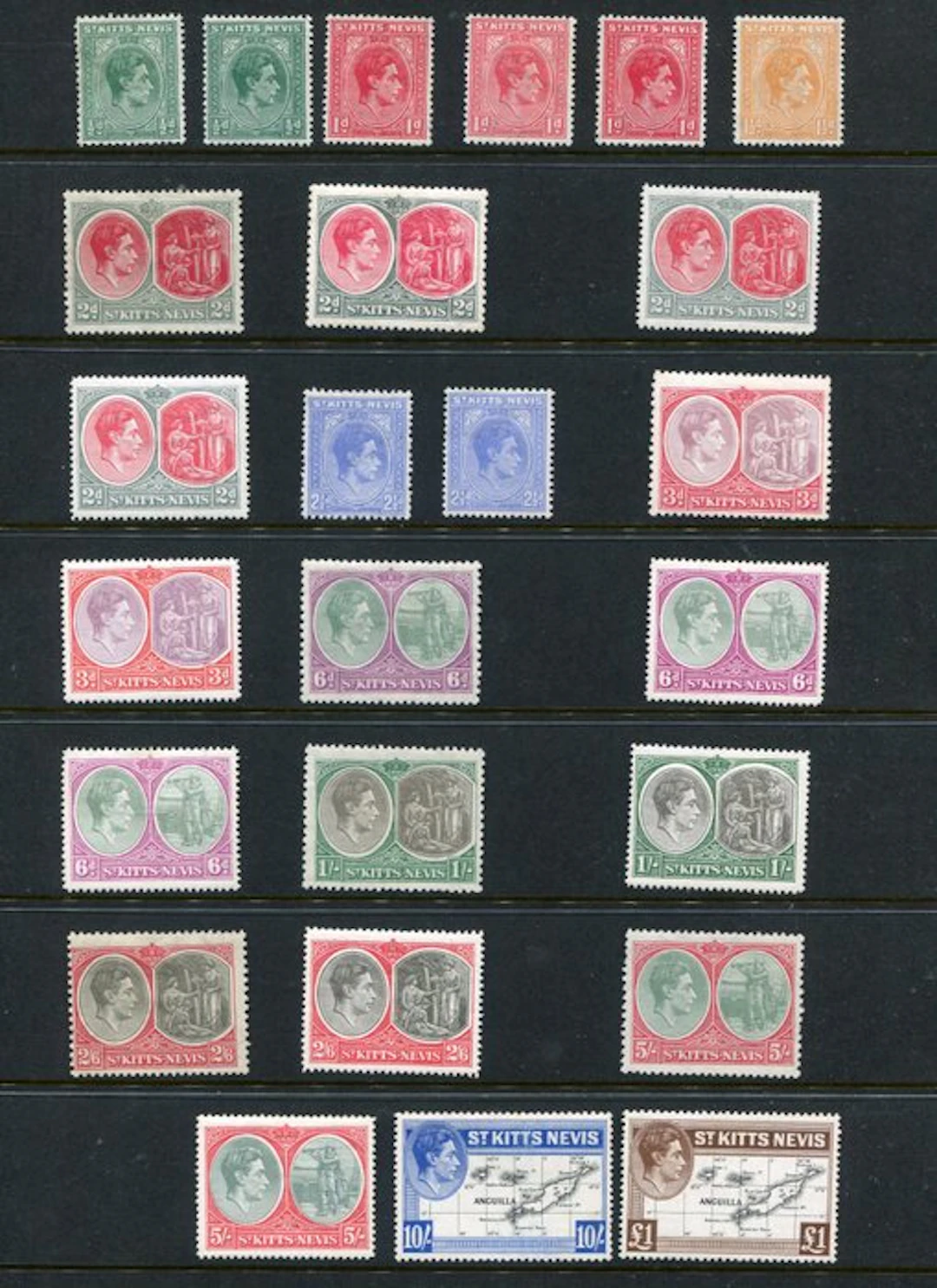 St. Kitts and Nevis 1938/1938 - ST KITTS NEVIS 1938 KGVI...
