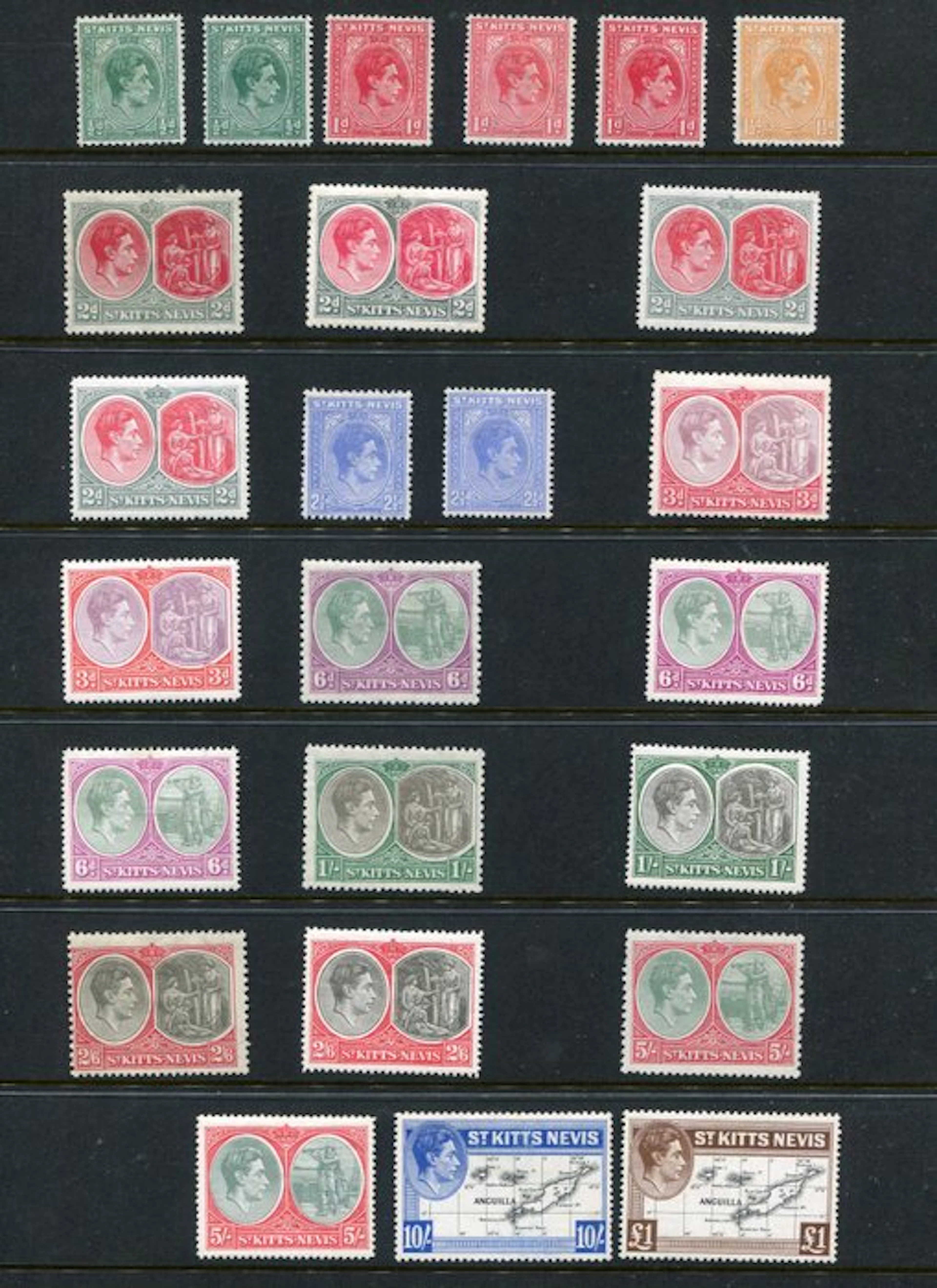 St. Kitts and Nevis 1938/1938 - ST KITTS NEVIS 1938 KGVI...