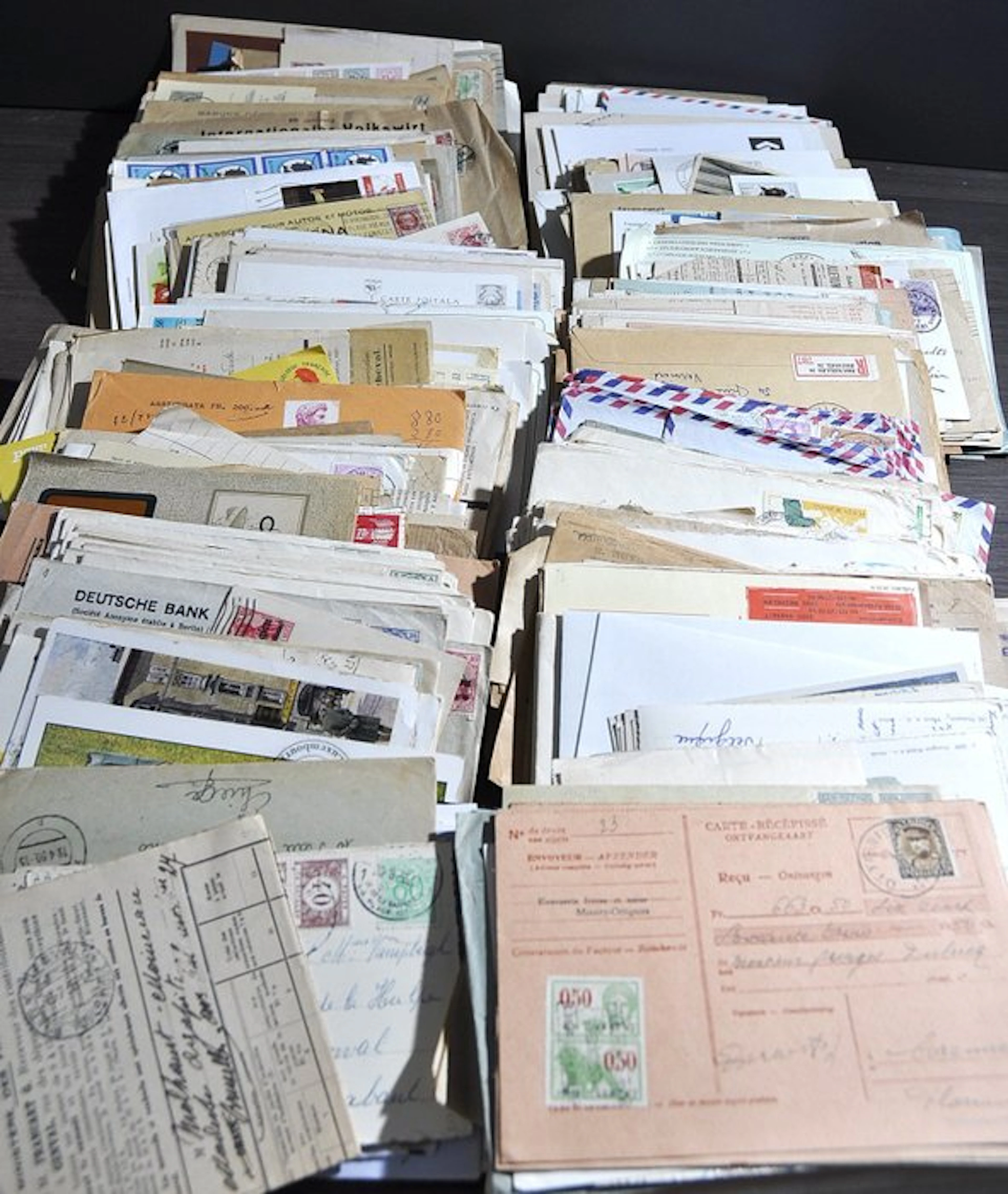 World - A lot with hundreds of postage-value stamps