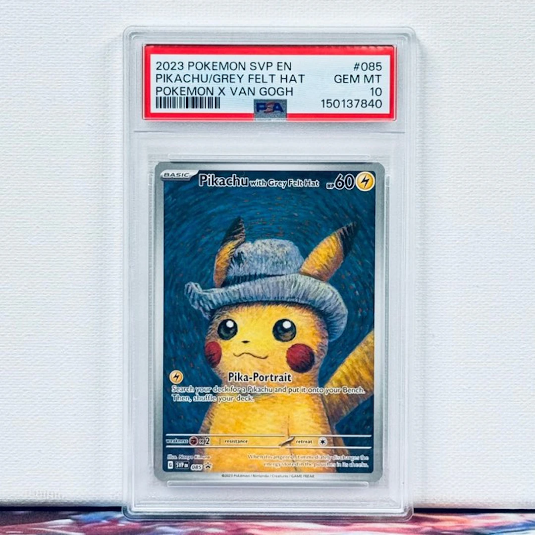 Pokémon Graded card - PIKACHU/GREY FELT HAT #085 2023...