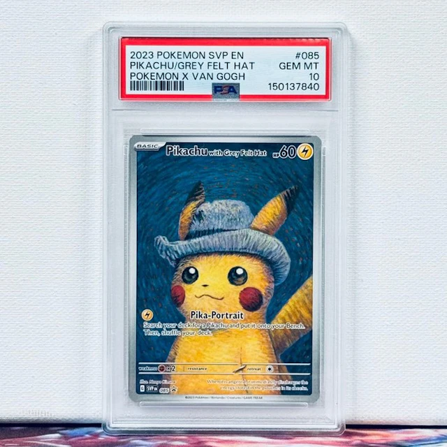 Pokémon Graded card - PIKACHU/GREY FELT HAT #085 2023...