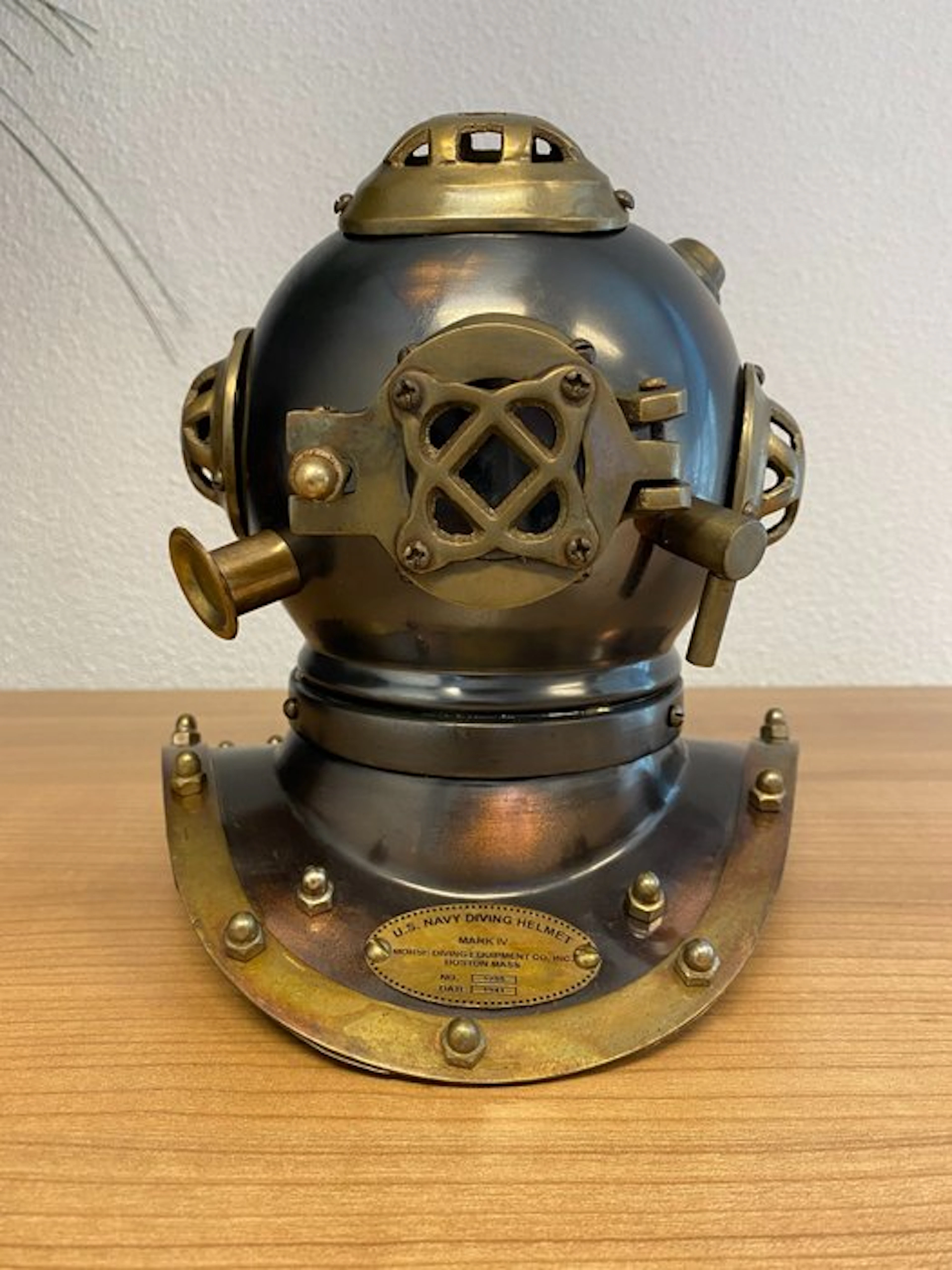 Diving helmet - MINI Deluxe US "Mark V" Deep Sea Divers helmet - Steel