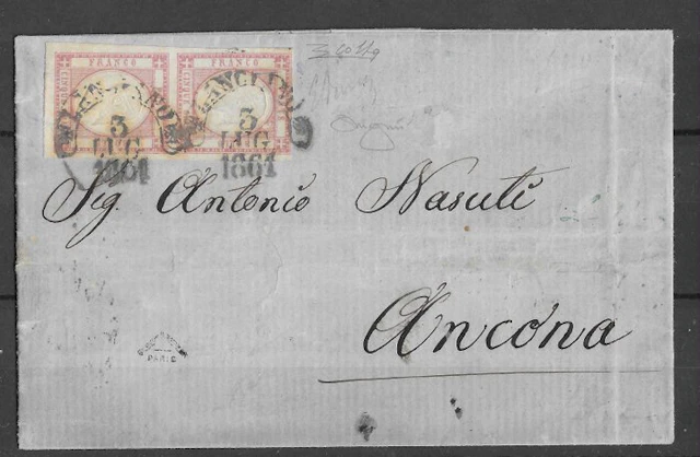 Italian Ancient States - Naples 1861 - The 5 gr pair from Lanciano