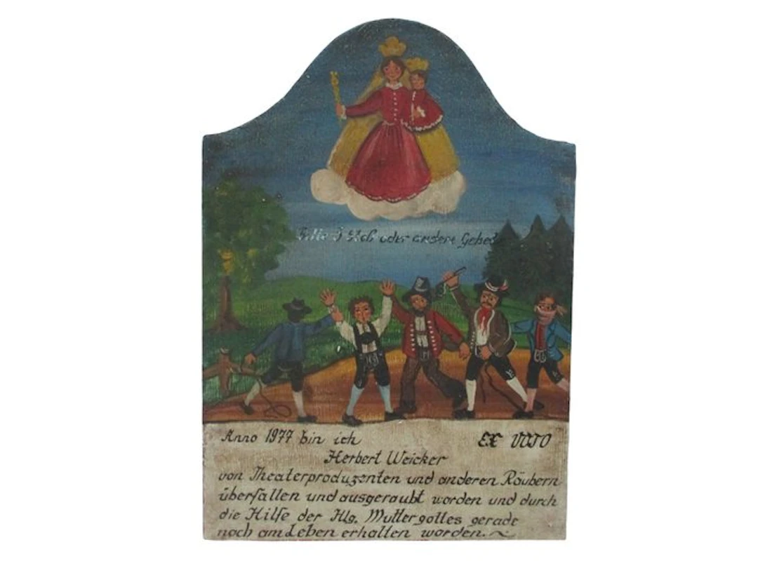 Ex voto - Wood - 1970-1980 - Votive Tablet Robbery