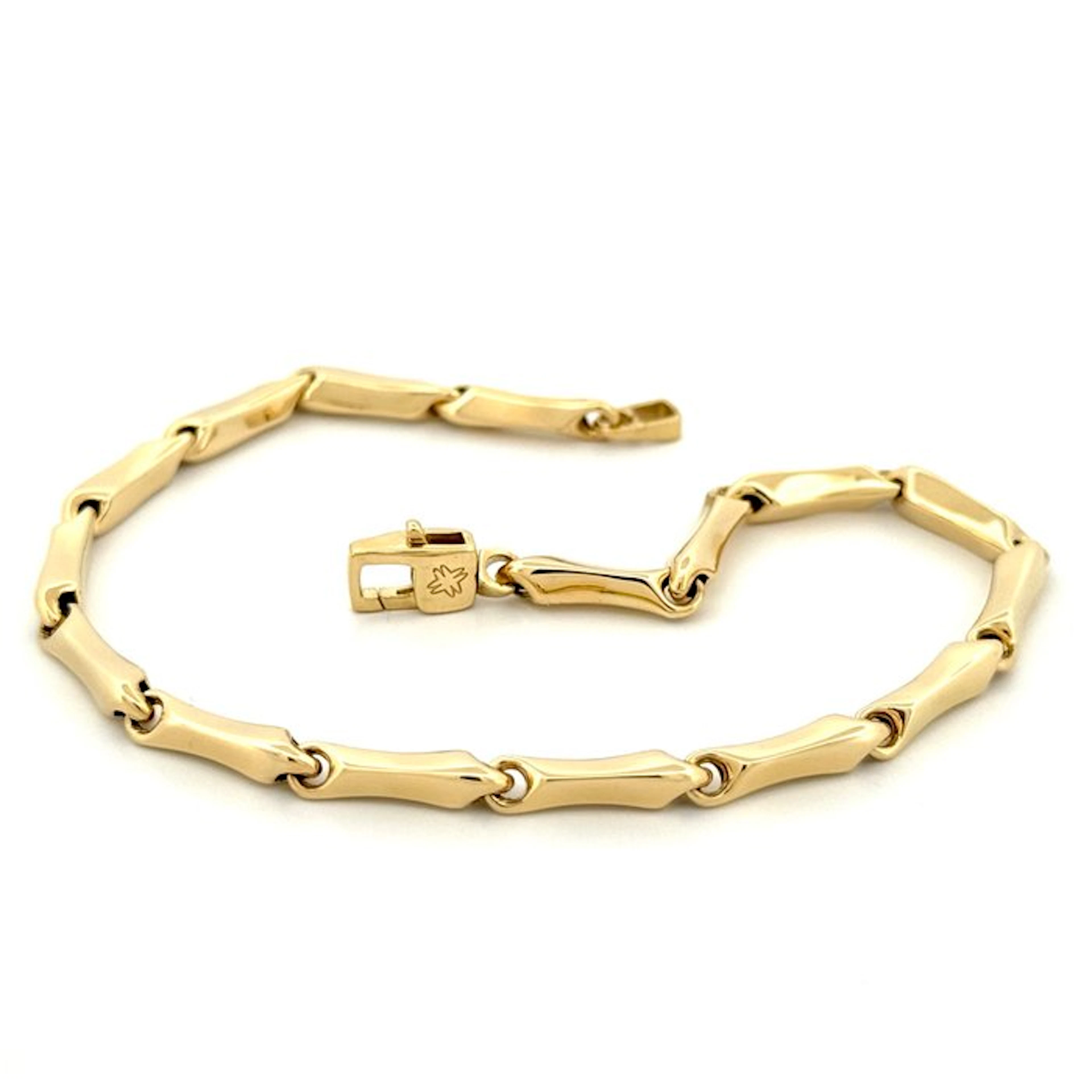 Bracelet - 18 kt. Yellow gold - Bamboo - 21 cm