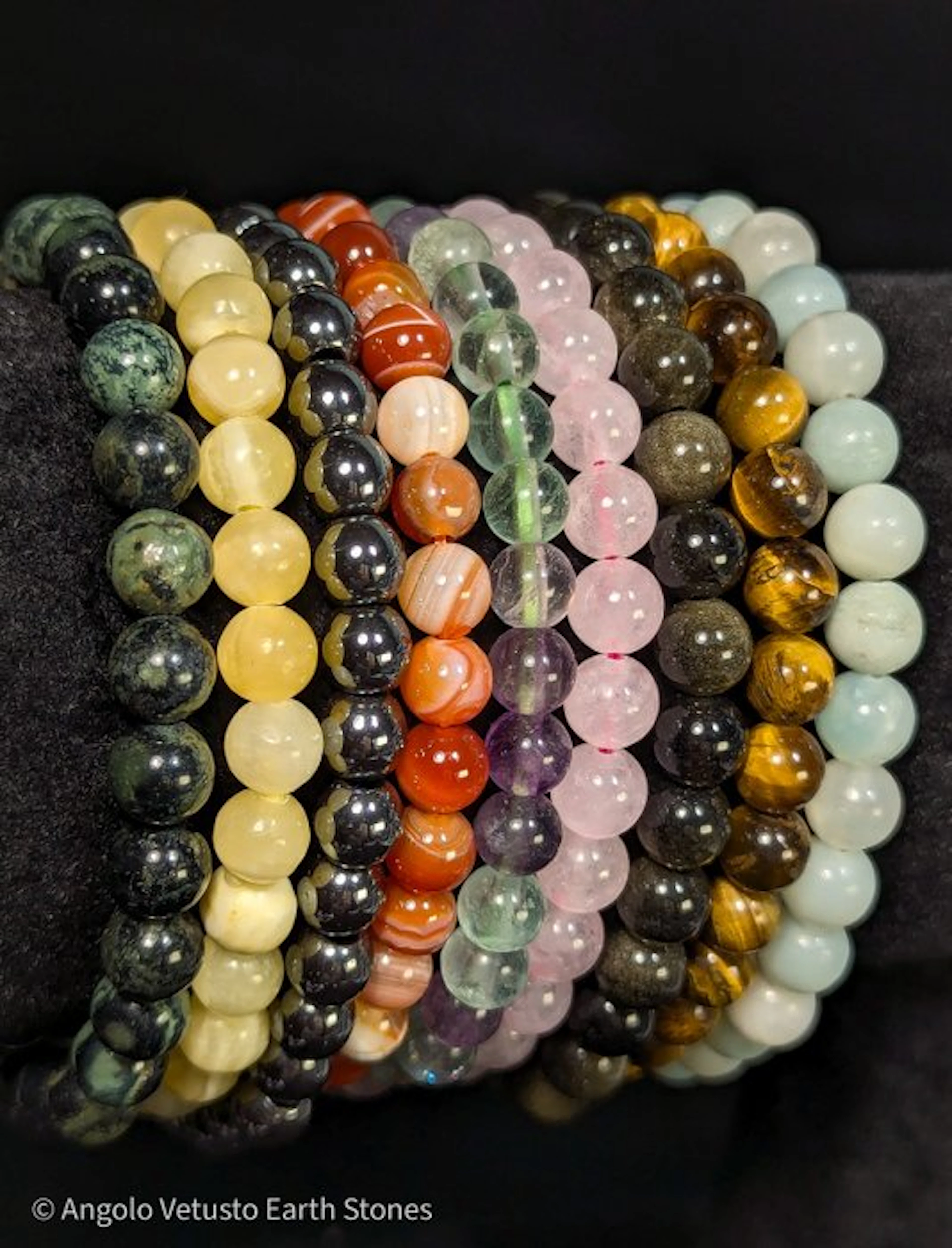 Natural High Quality Gemstone Bracelets Collection – Set...