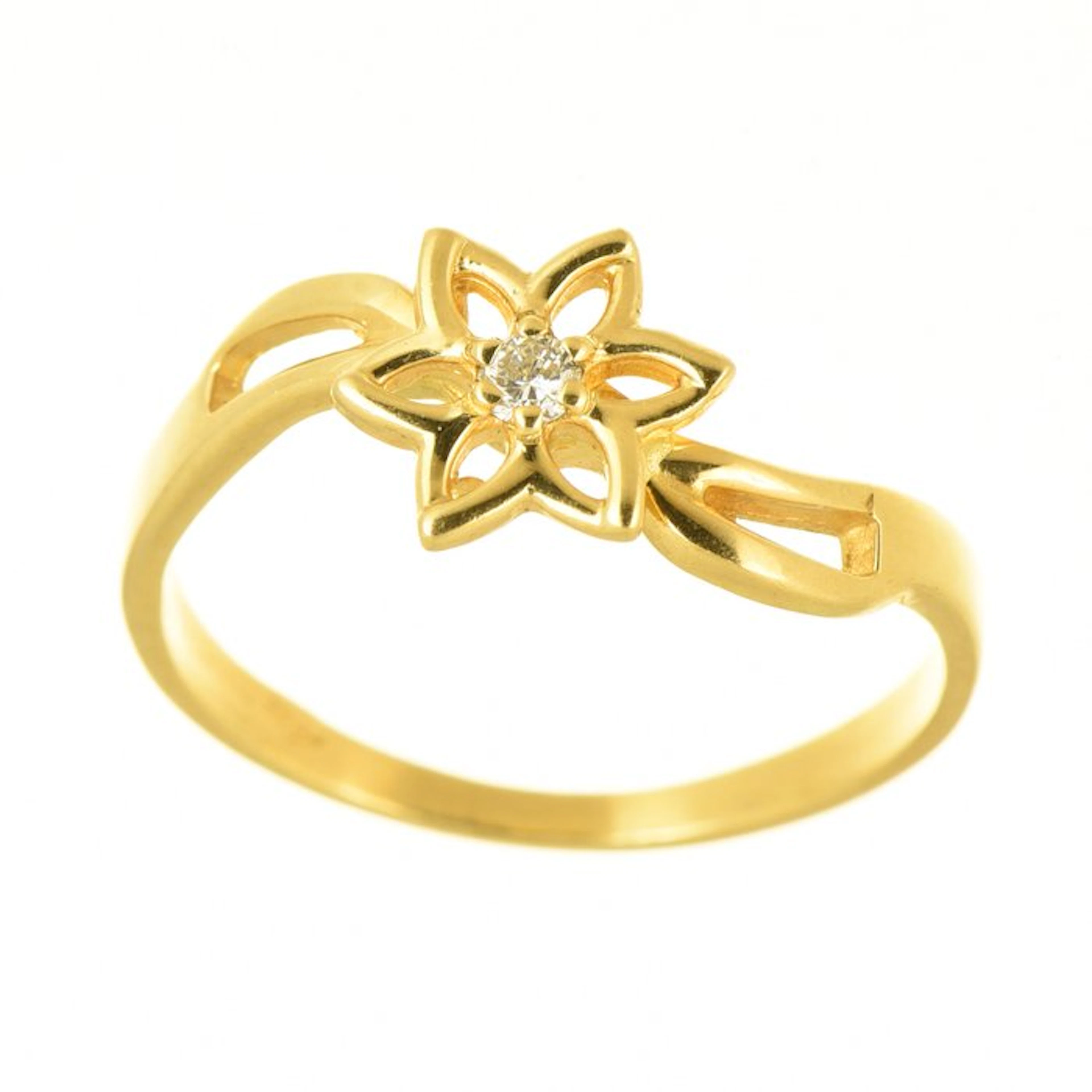Ring - 18 kt. Yellow gold Diamond (Natural)