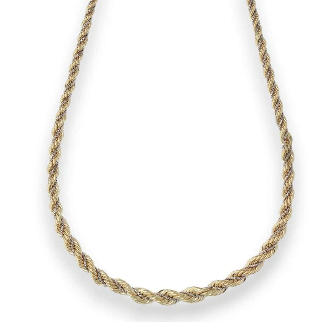 Necklace - 18 kt. Yellow gold, White gold - Necklace 45 cm 18k 9.1 g