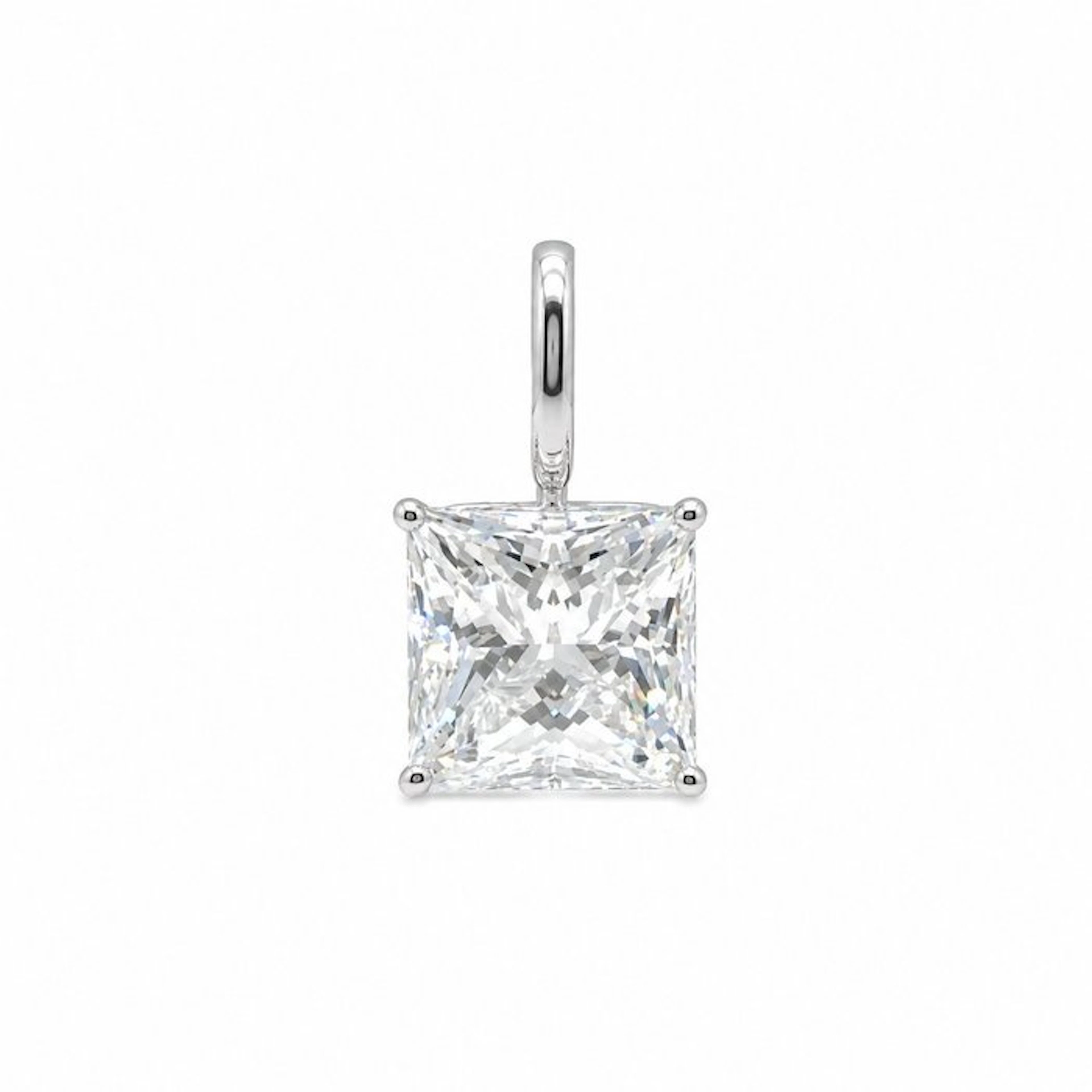 No reserve price - Pendant - 14 kt. White gold - 3.09ct. tw. Diamond