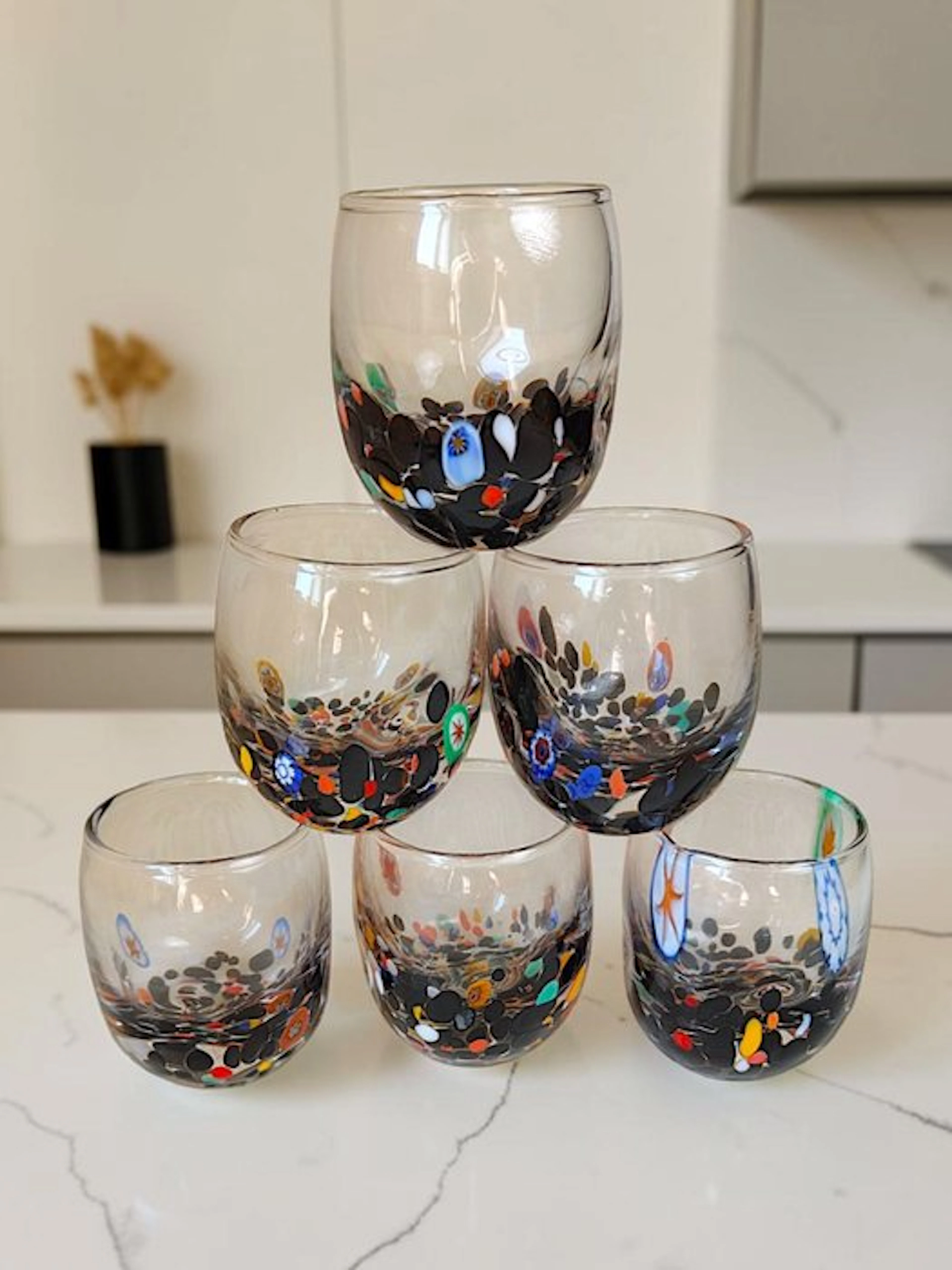MurArt - MurArt - Drinking set (6) - Glass - Murrine Millefiori