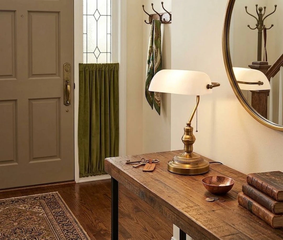 Banker table lamp - Gilt brass - banker