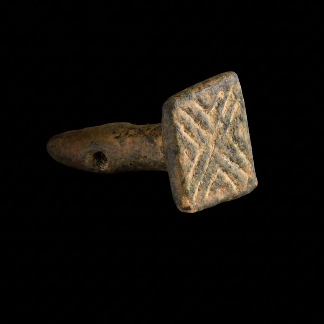 Medieval Bronze Exceptional Rectangular Seal Matrix –...