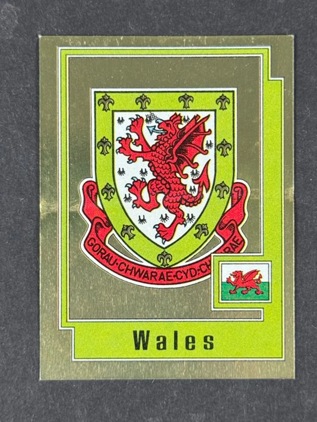1980 Panini #259 Europa 80 - Badge: Wales - 1 Sticker - Mint (M)