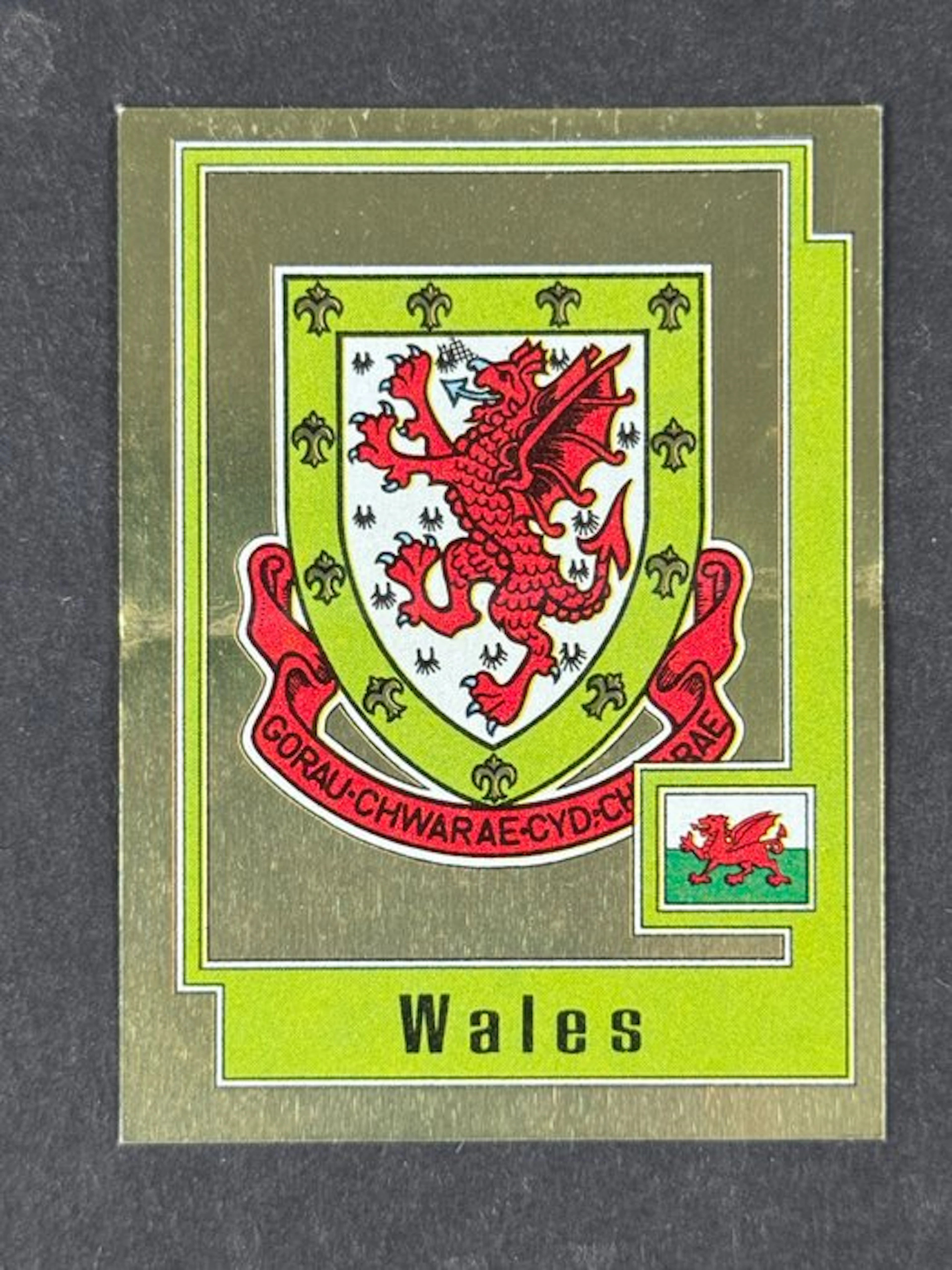 1980 Panini #259 Europa 80 - Badge: Wales - 1 Sticker - Mint (M)