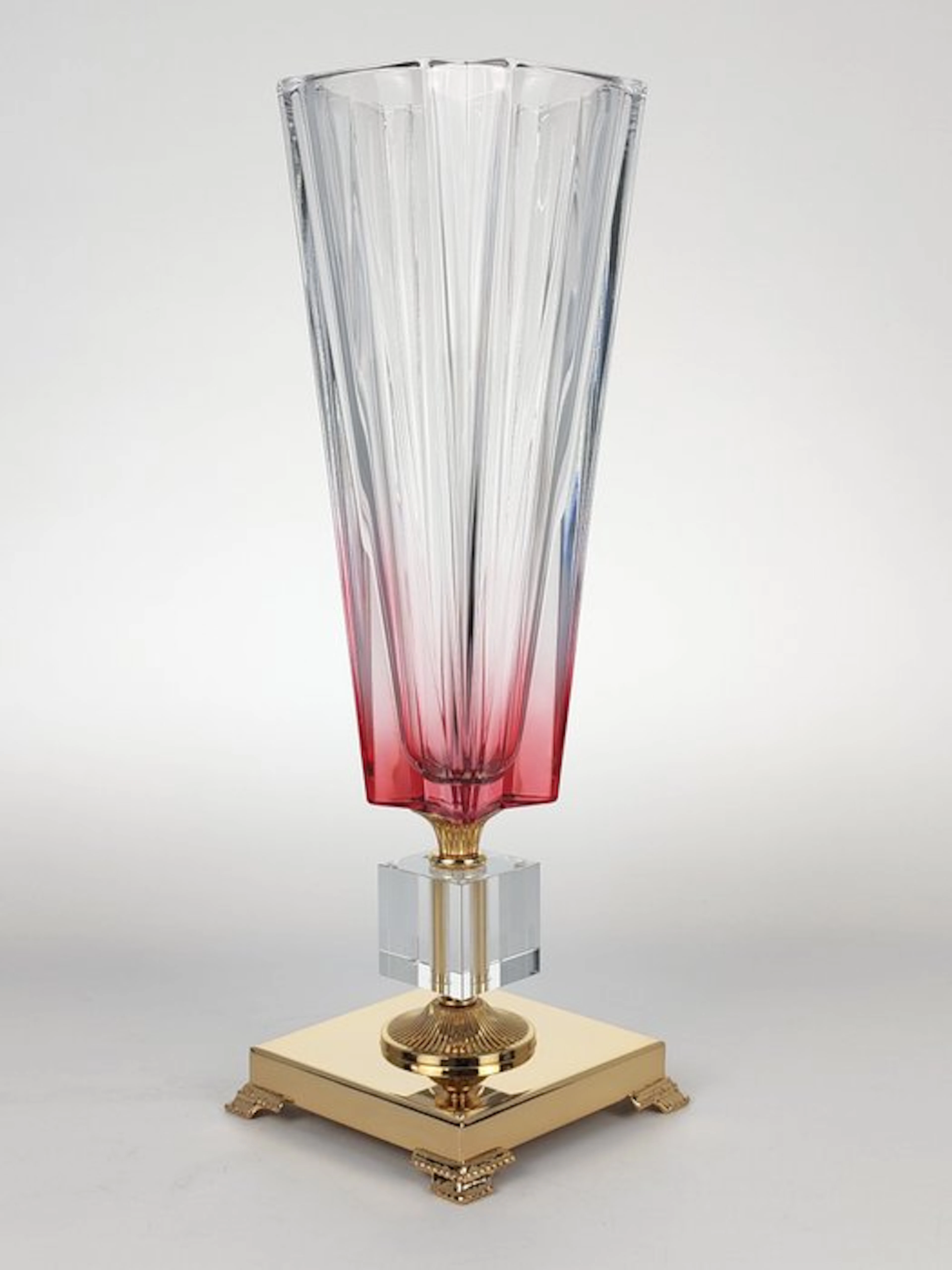 SECOLOVENTESIMO - Vase - Gilt brass - Brass 'n Crystal Vase