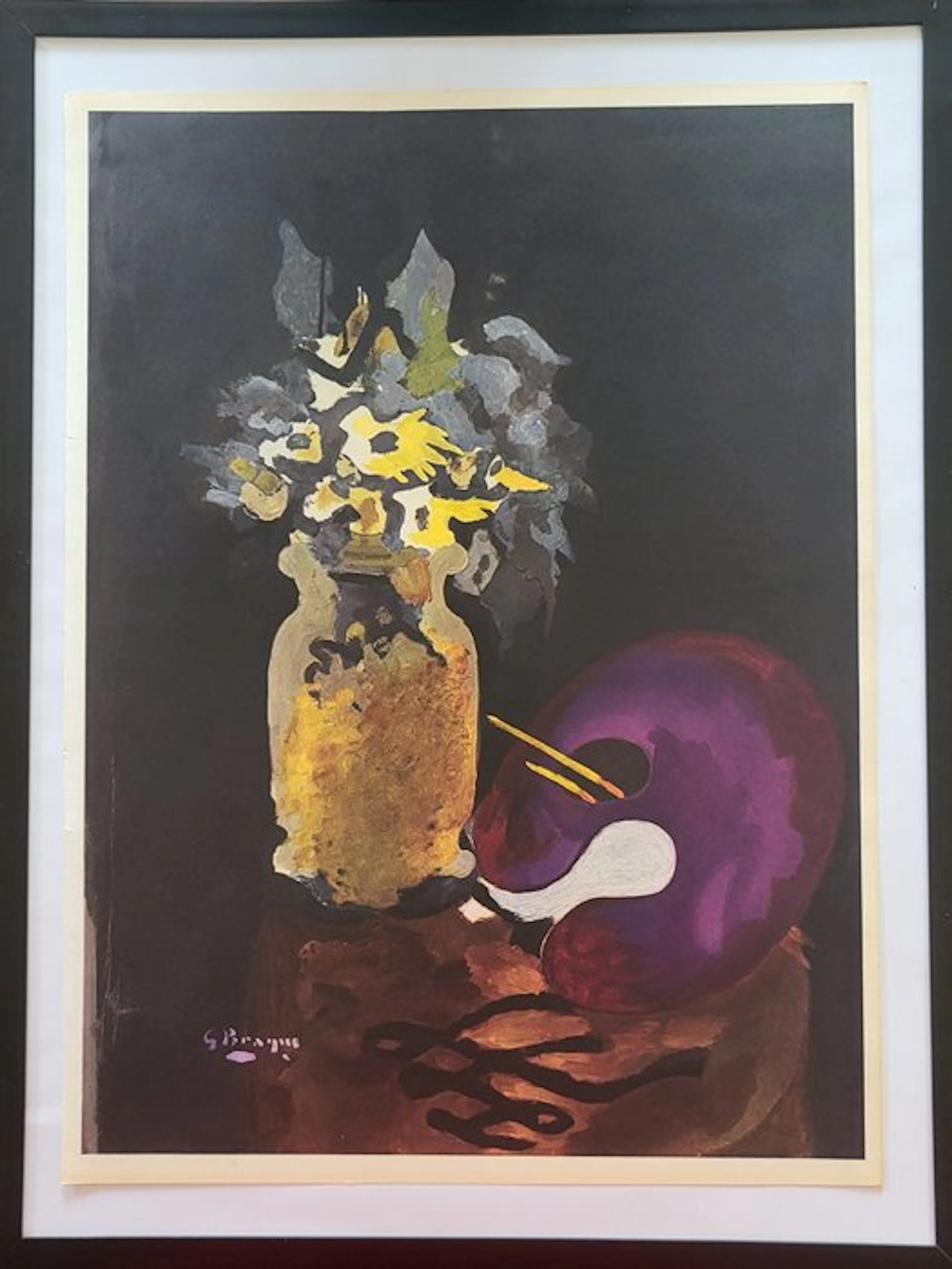 Georges Braque (1882-1963) - Vase de fleurs jaunes