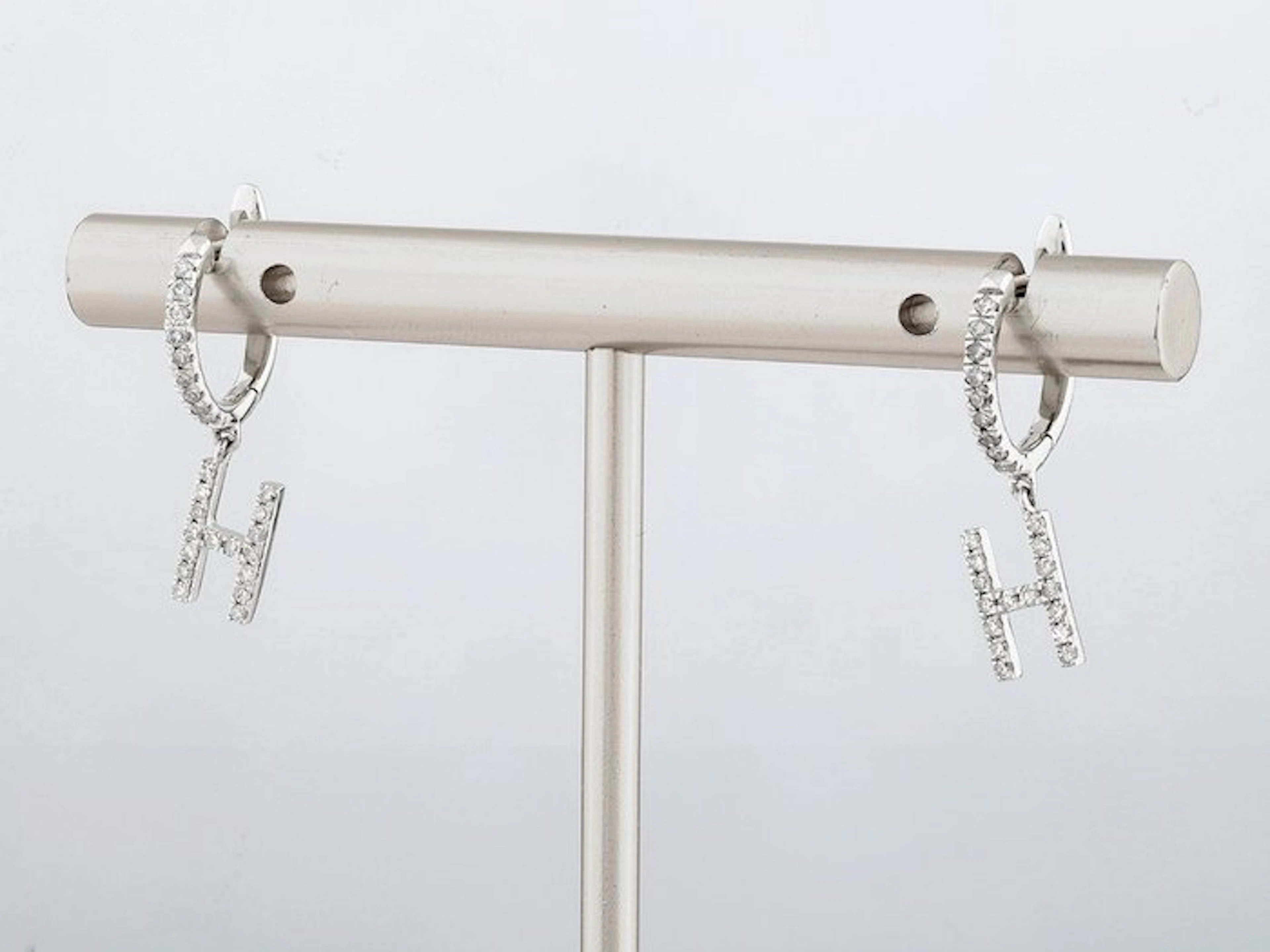Earrings - 14 kt. White gold - 0.24ct. tw. Diamond (Natural)