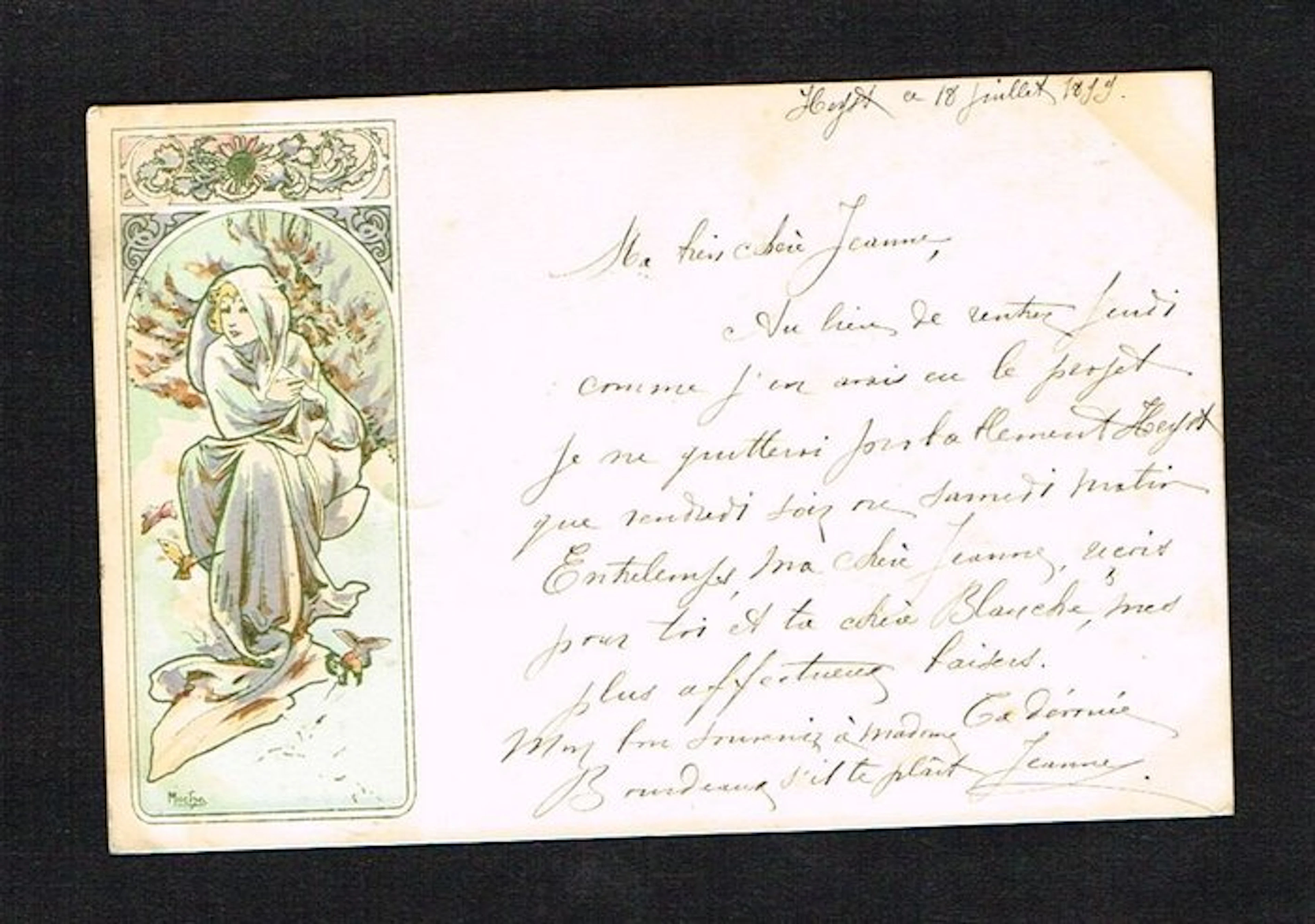 Mucha - Illustrator - Art Nouveau - Postcard circulated...