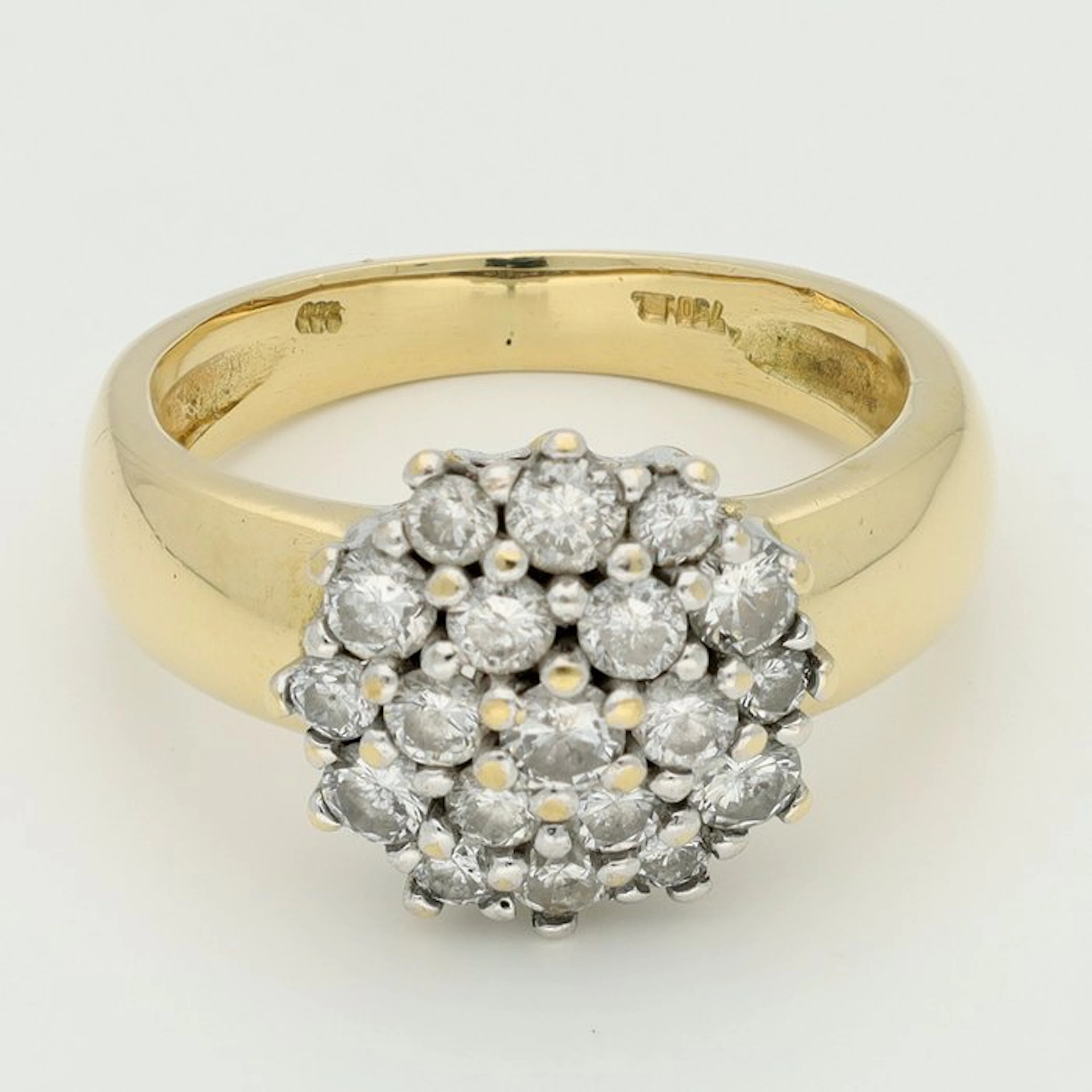 Ring - 18 kt. Yellow gold, White gold Diamond (Natural)
