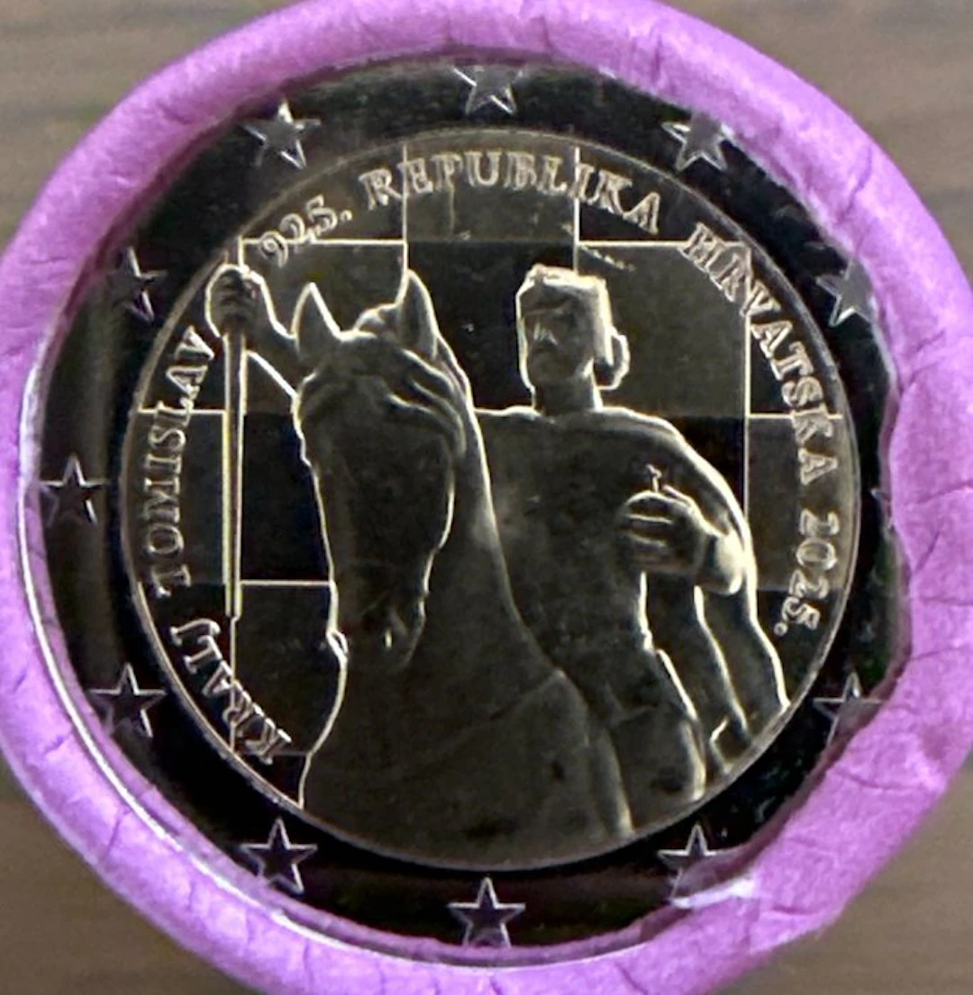 Croatia. 2 Euro 2025 "Koning Tomislav" (25 coins) in roll (No reserve price)