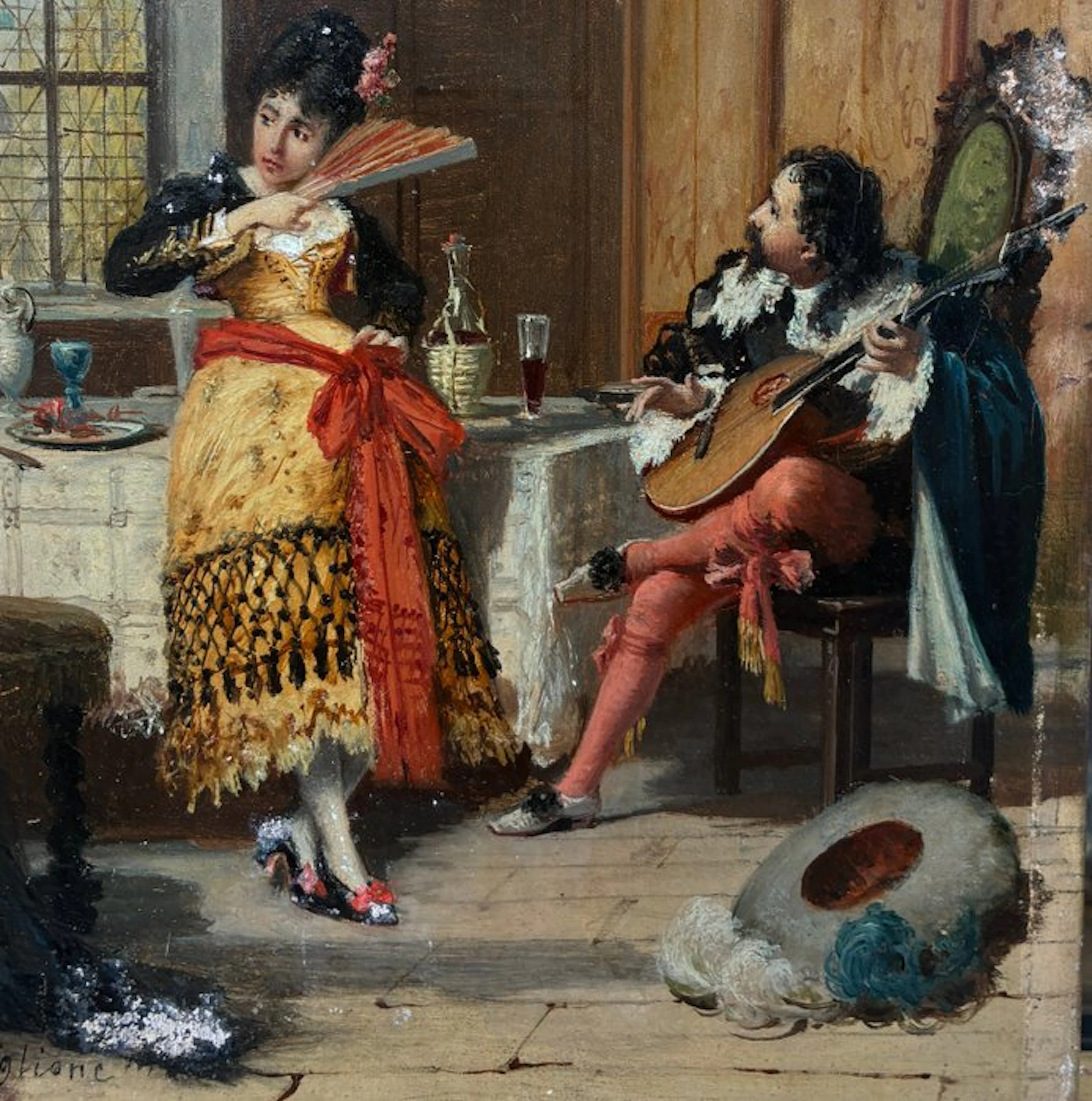 Giuseppe Castiglione (1829-1908) - Scène galante
