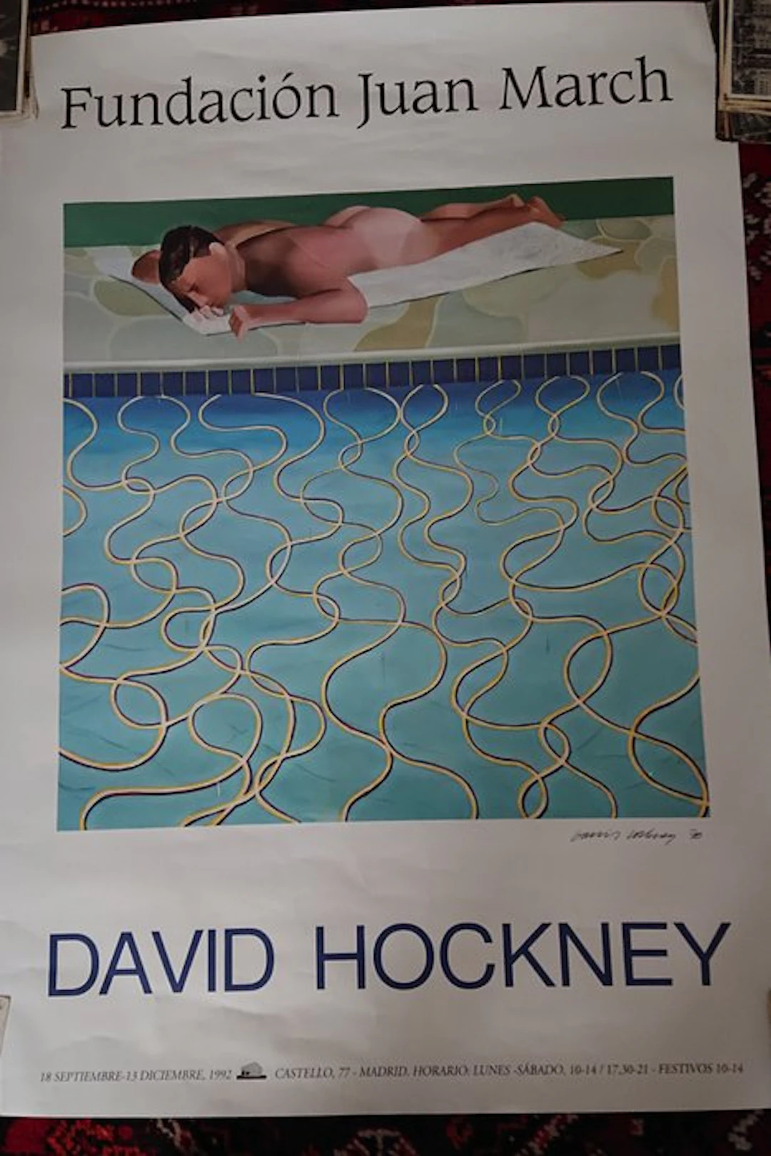 David Hockney, after - David Hockney ,exposición Madrid 1992,original, - 1990s