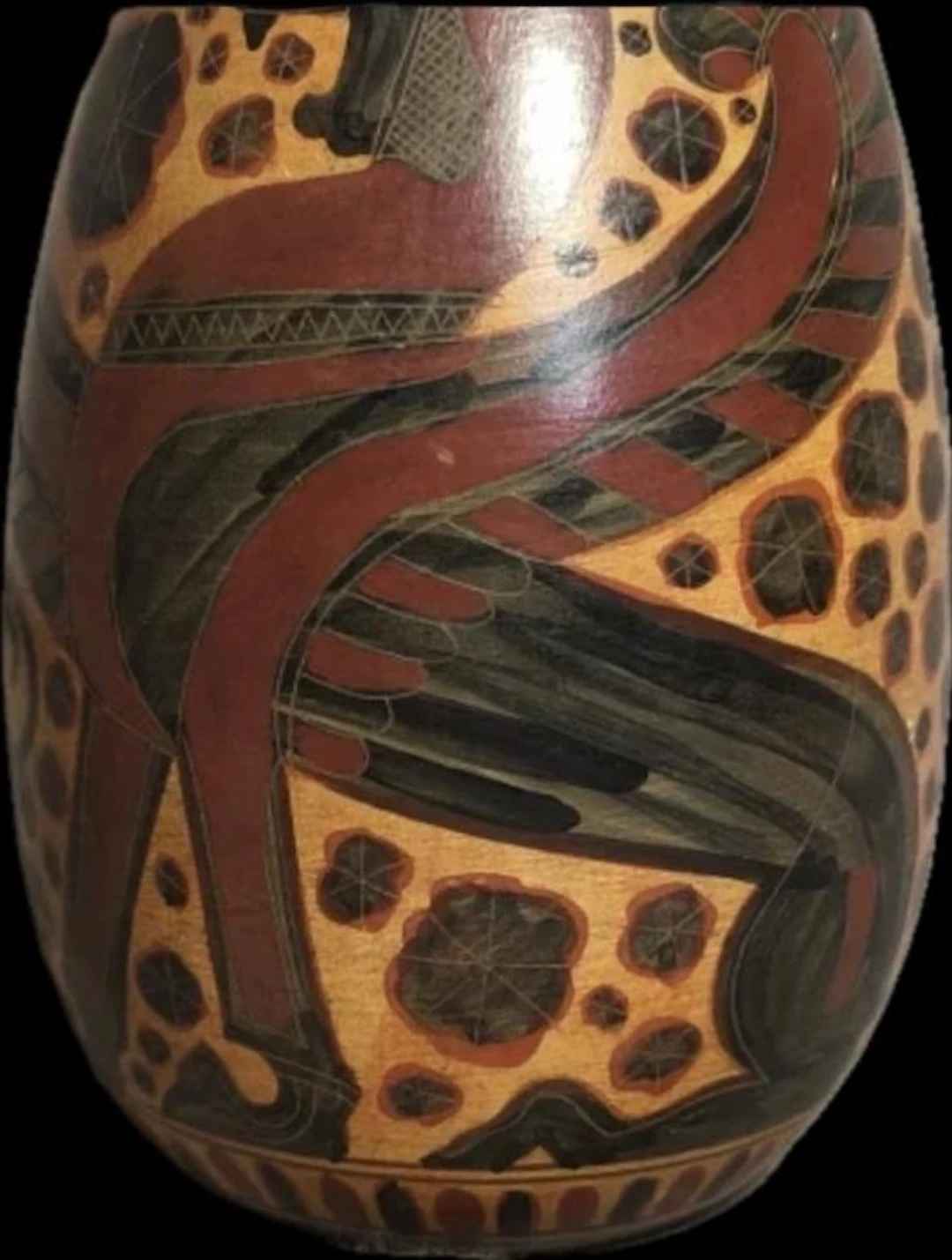 Earthenware Vase - 22 cm - Replica of a Corinthian alabastron