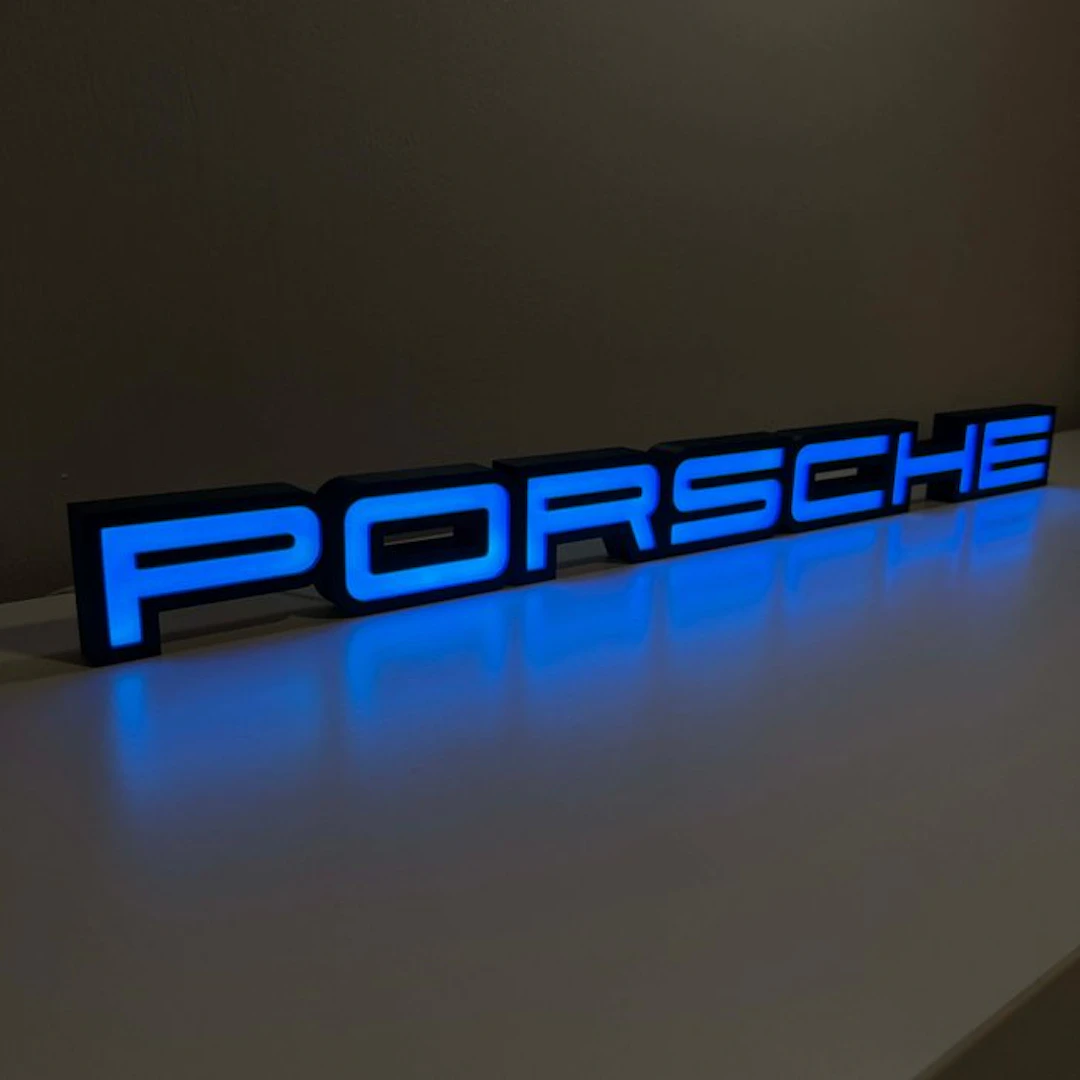 Sign - Porsche - Enseigne lumineuse PORSCHE