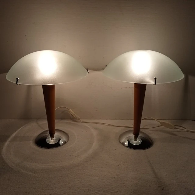 IKEA - Table lamp (2) - Kvintol B9503 - satin glass with...