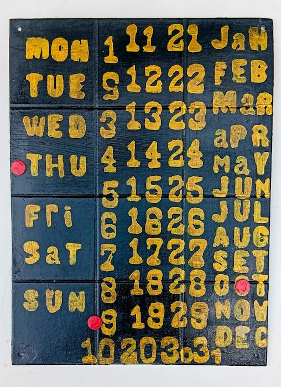 Perpetual calendar - Enamelled workshop perpetual calendar