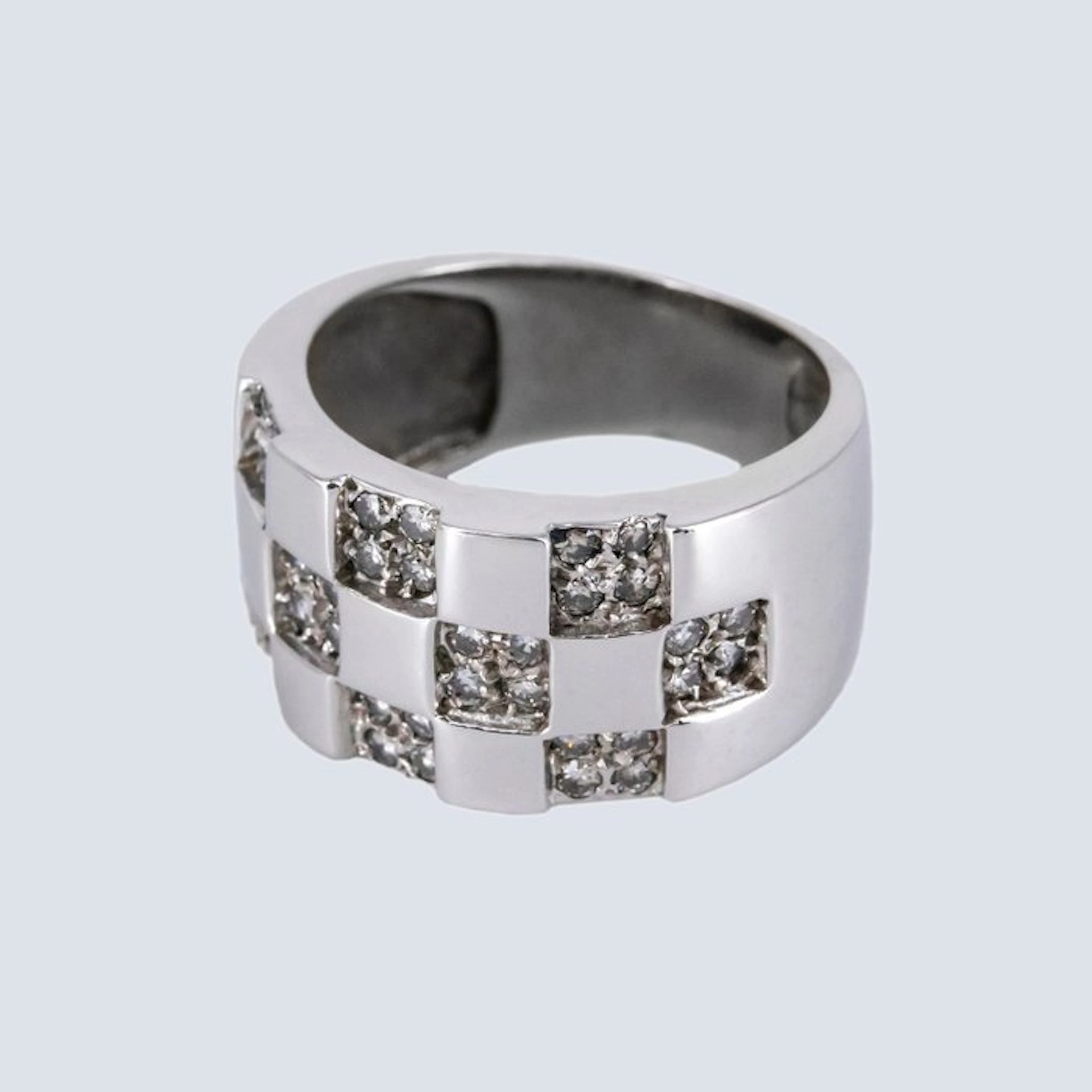 Ring - 18 kt. White gold - 0.45ct. tw. Diamond (Natural)