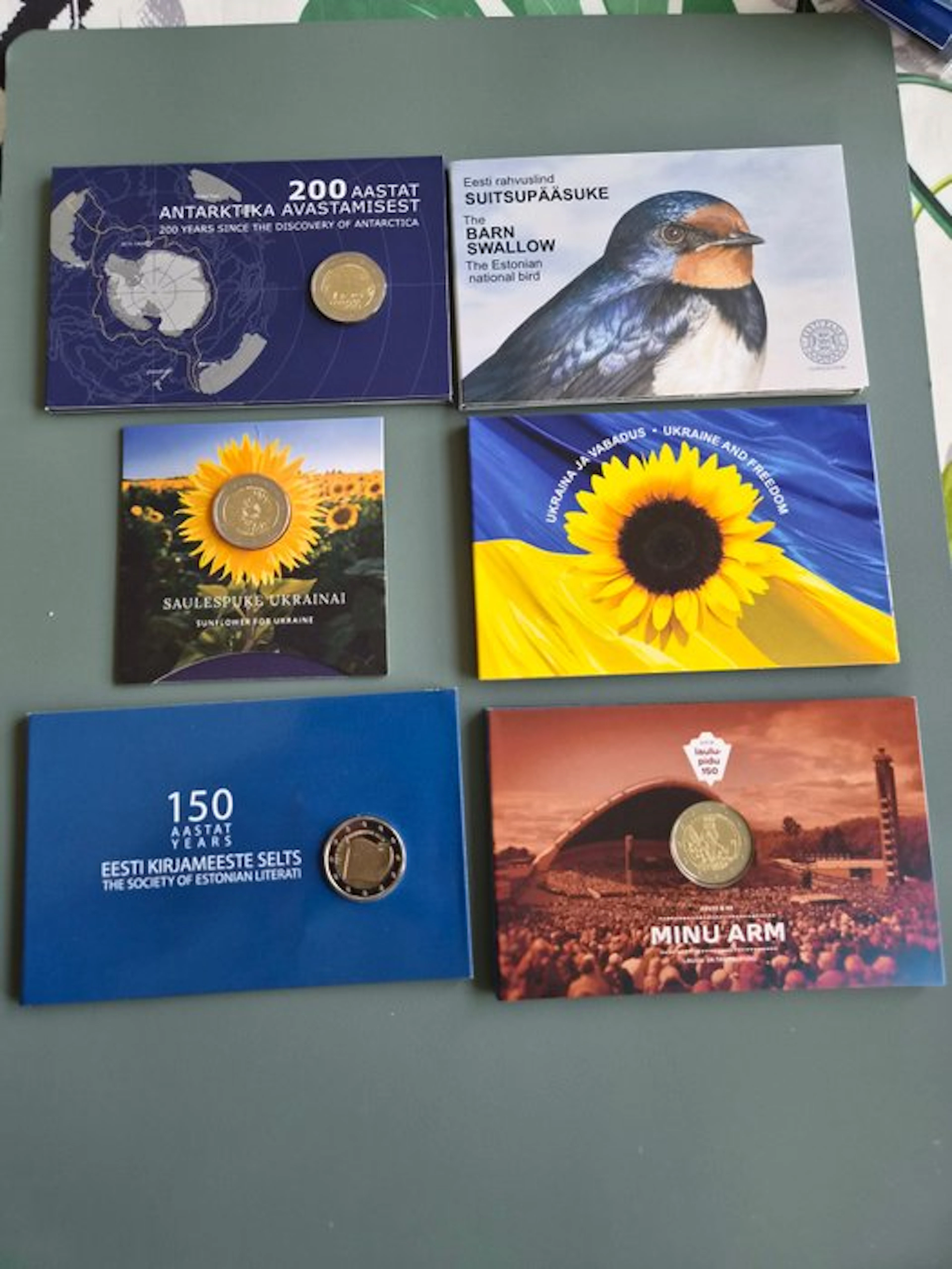Estonia, Latvia. 2 Euro 2019/2023 (6 coincards) (No reserve price)