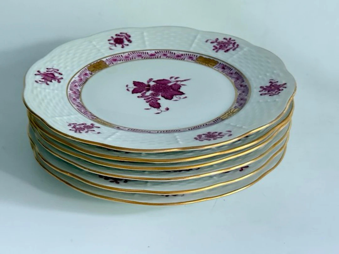 Herend - Plate (6) - Apponyi Purpur TELLER 516 1/2 / AP...