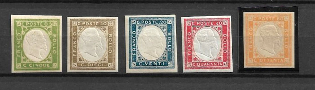 Italy Kingdom 1861 - Neapolitan Provinces - Effigy - 5 denominations