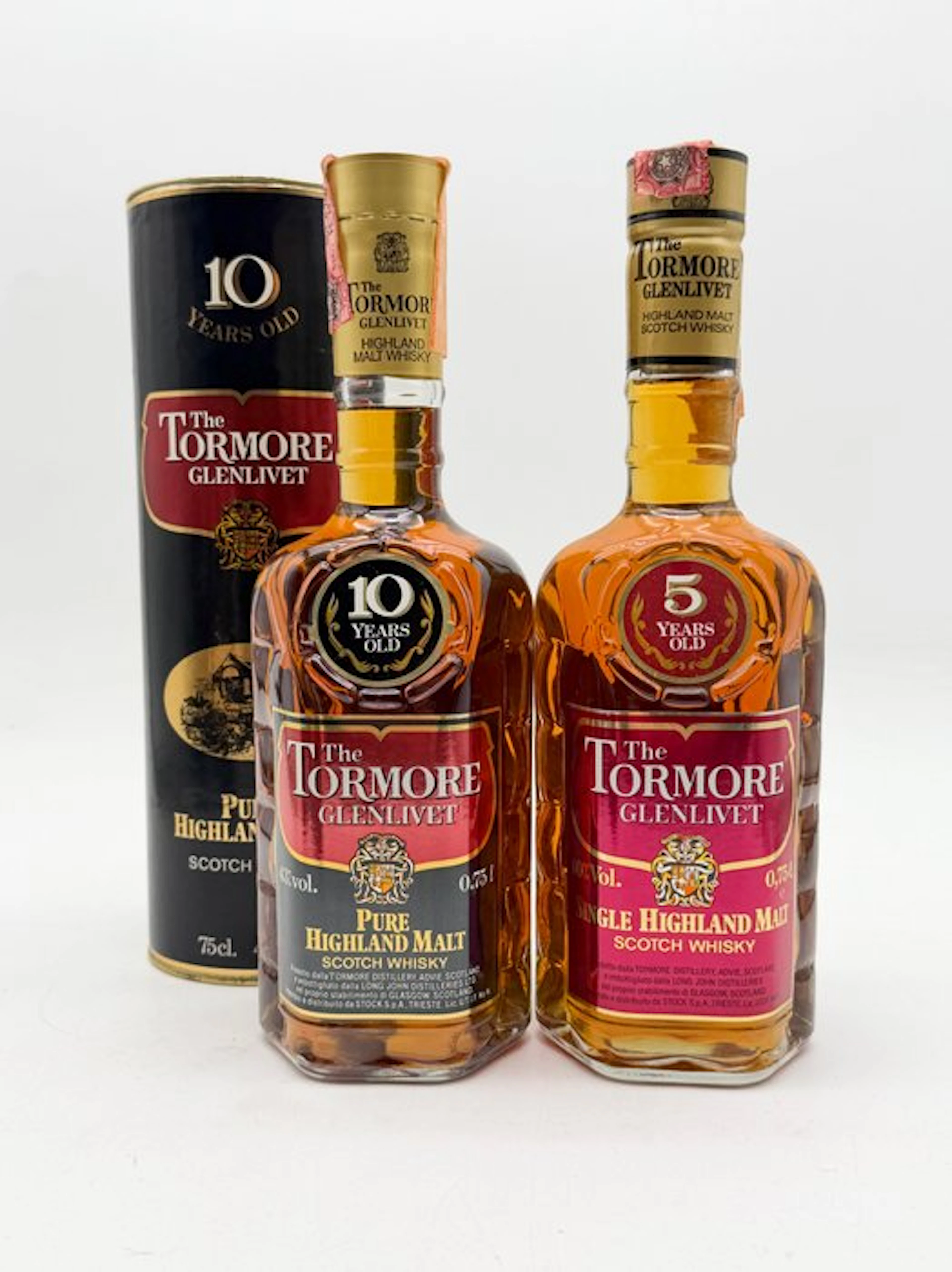 Tormore 10yo & 5yo - b. 1980s - 75cl - 2 bottles