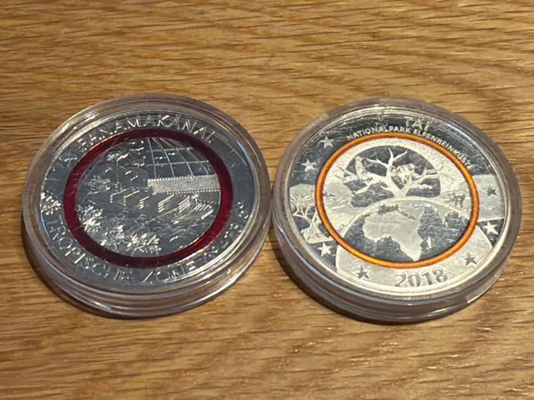 Germany. Silver medal Panamakanal und Tai - 2 x 14,66g...