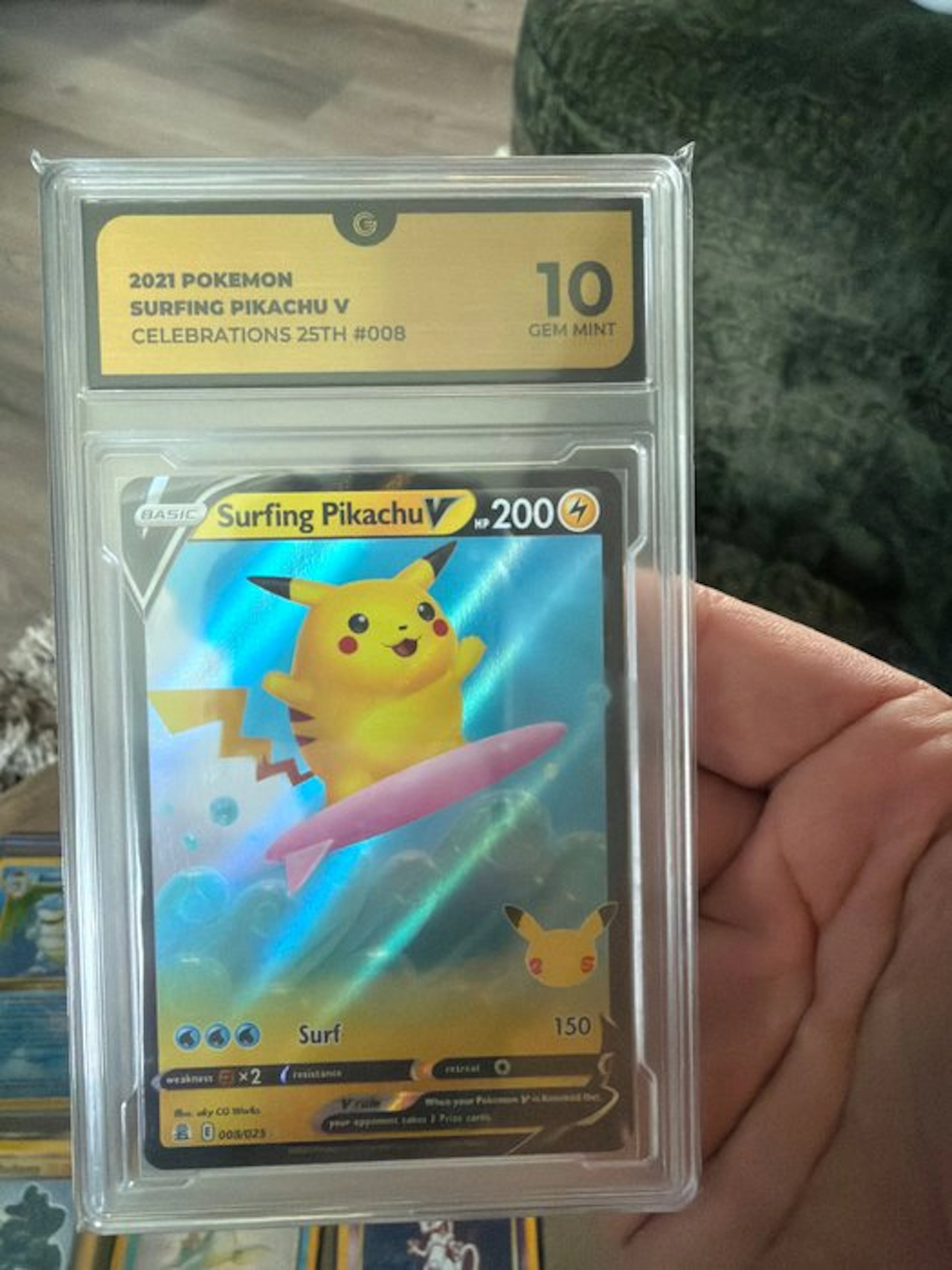 Pokémon - 1 Graded card - Pikachu 008/025 Foil