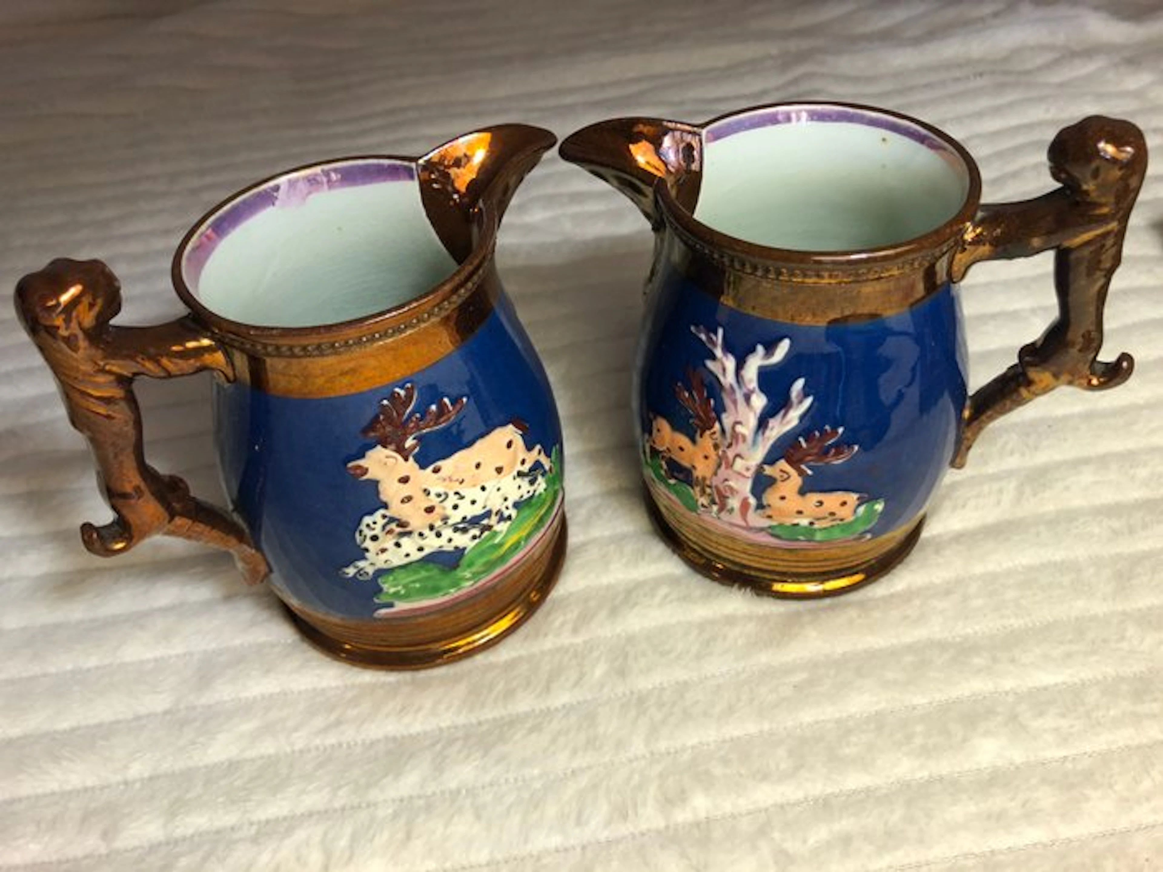 Pitcher (2) - Creamware - Golden faience from Jersey