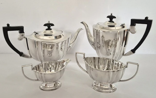 EPNS - Coffee and tea service (4) - model Chippendale - Silverplated