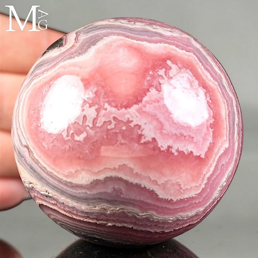 Rhodochrosite - Absolutely Unique Collectors Sphere - AAA...