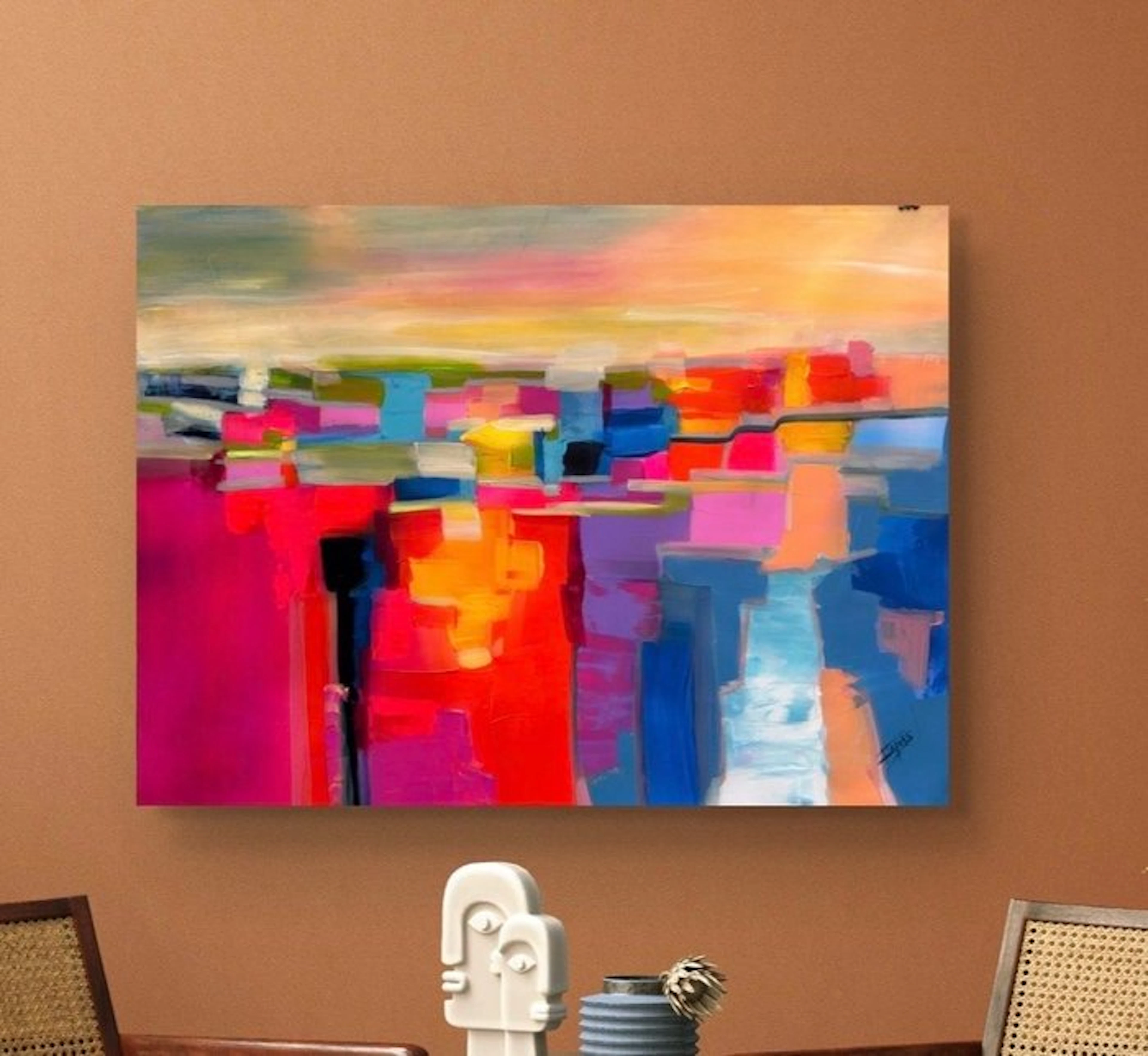 Isabel Tapias T - Horizonte de color XL. No reserve. Obra original