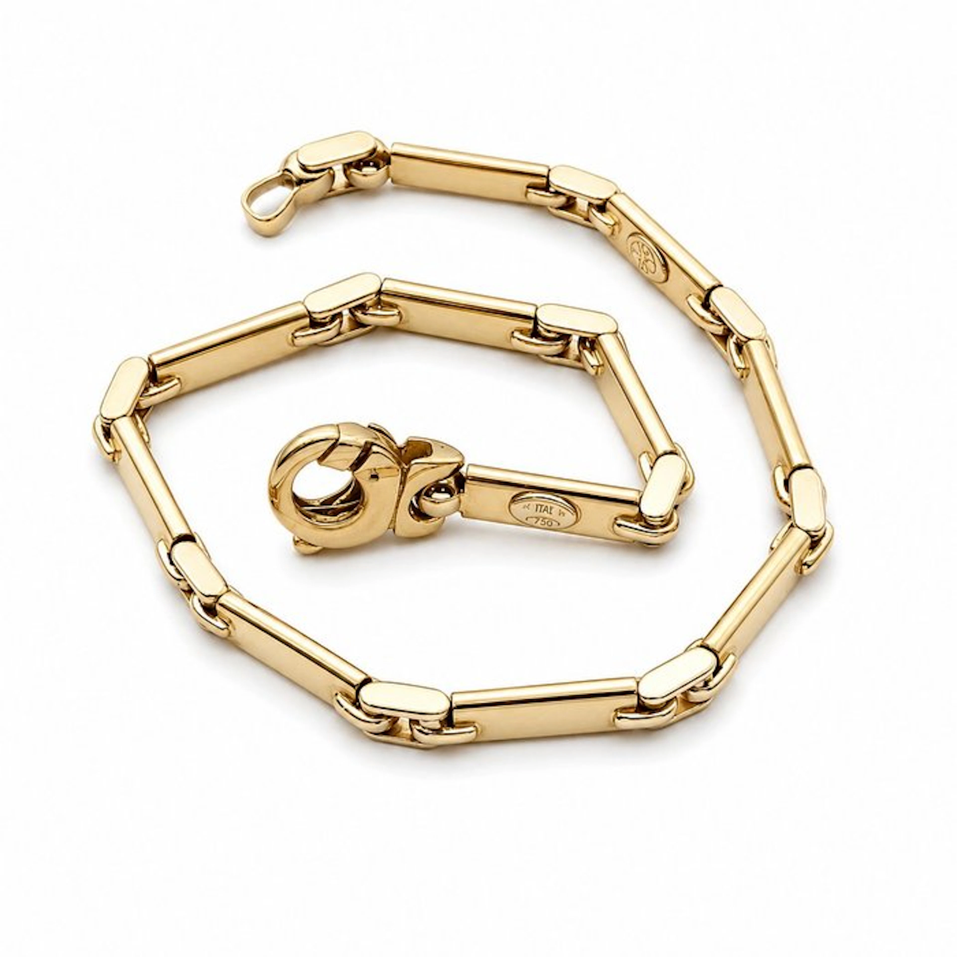 Bracelet - 18 kt. Yellow gold, White gold - Made in Italy - Handmade