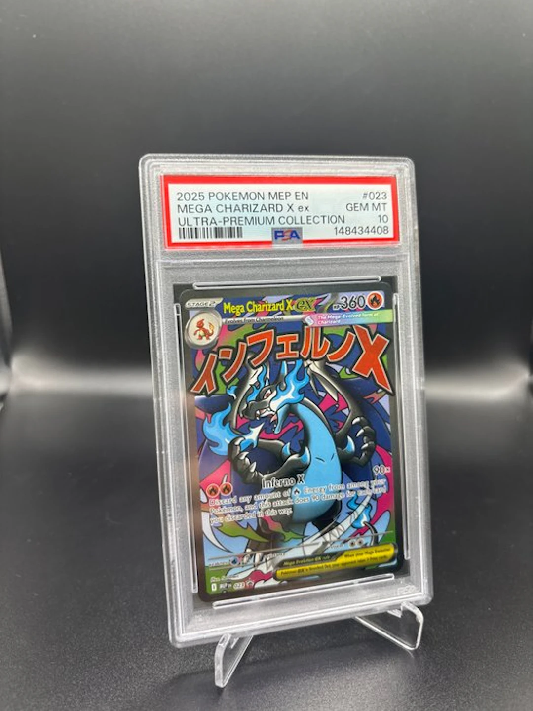 Pokémon - 1 Graded card - Mega Charizard X #023 Full art - PSA 10